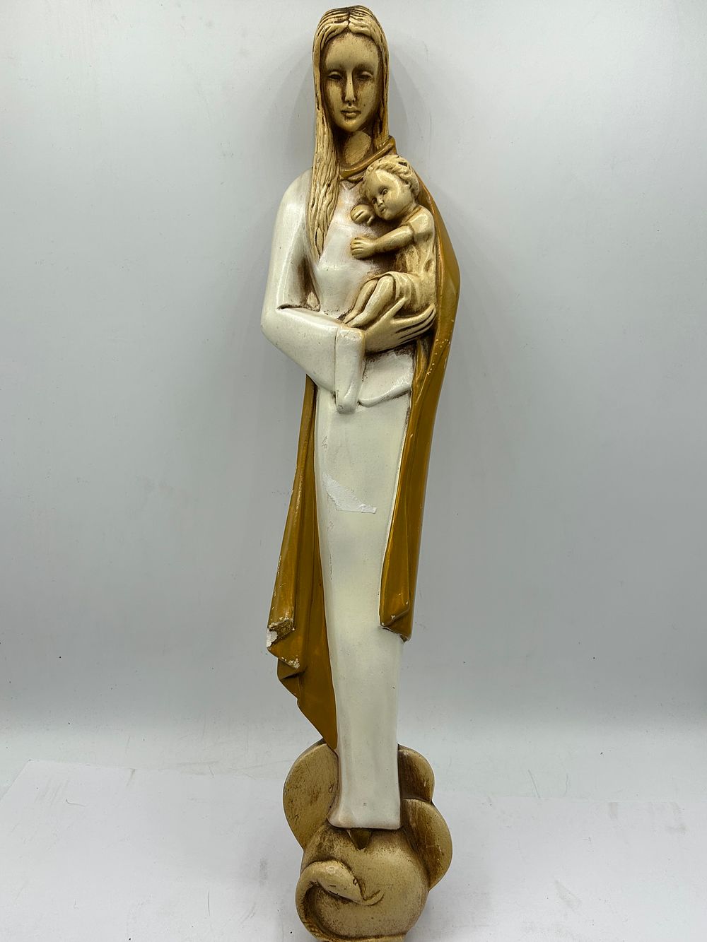 Lot 422: A Mid-20th Century Modernist  Madonna and Child Figurine