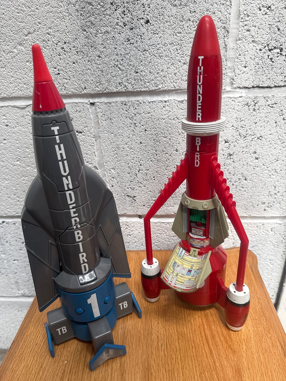 Lot 456: Two Carlton International Thunderbirds Plastic Toy Spacecraft