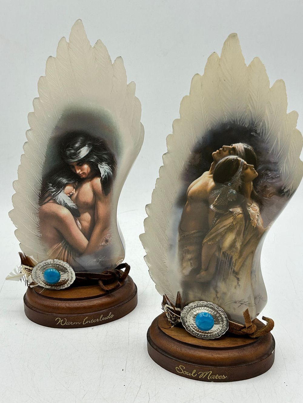 Lot 480: A Pair of Bradford Exchange Souls of the Spirit Figurines by Lee Bogle