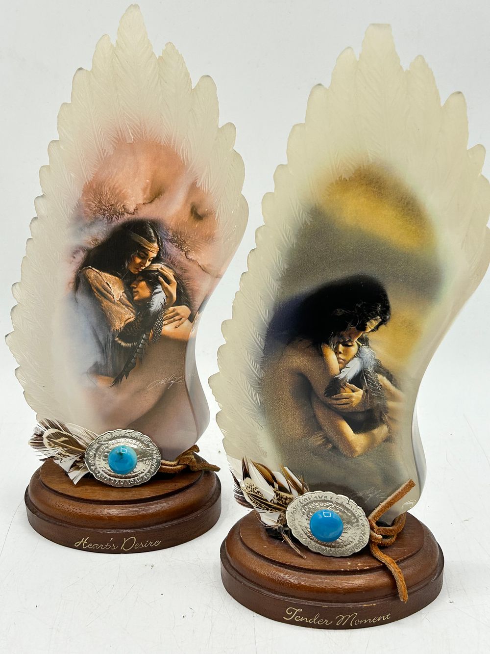 Lot 482: A Pair of Bradford Exchange Souls of the Spirit Sculptures by Lee Bogle