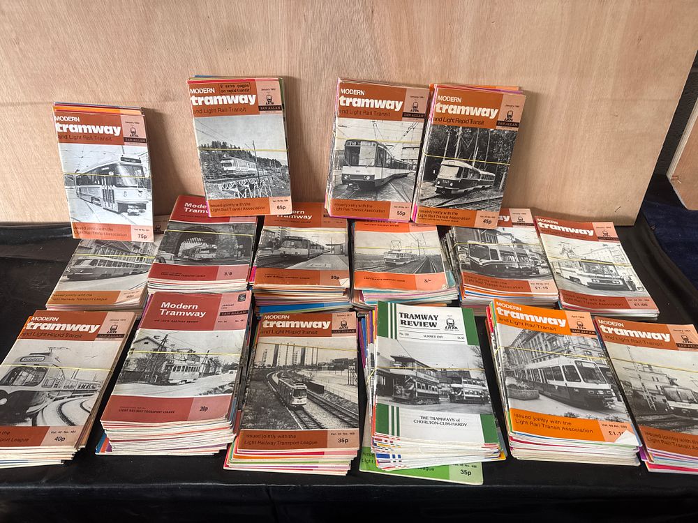 Lot 500: A Collection of 100 Plus Vintage Modern Tramway and Tramway Review Periodicals