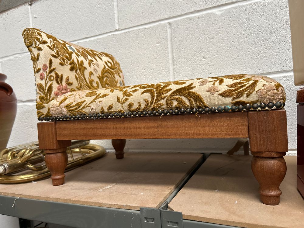 Lot 440: A Miniature Upholstered Chaise Longue in the Neoclassical Style