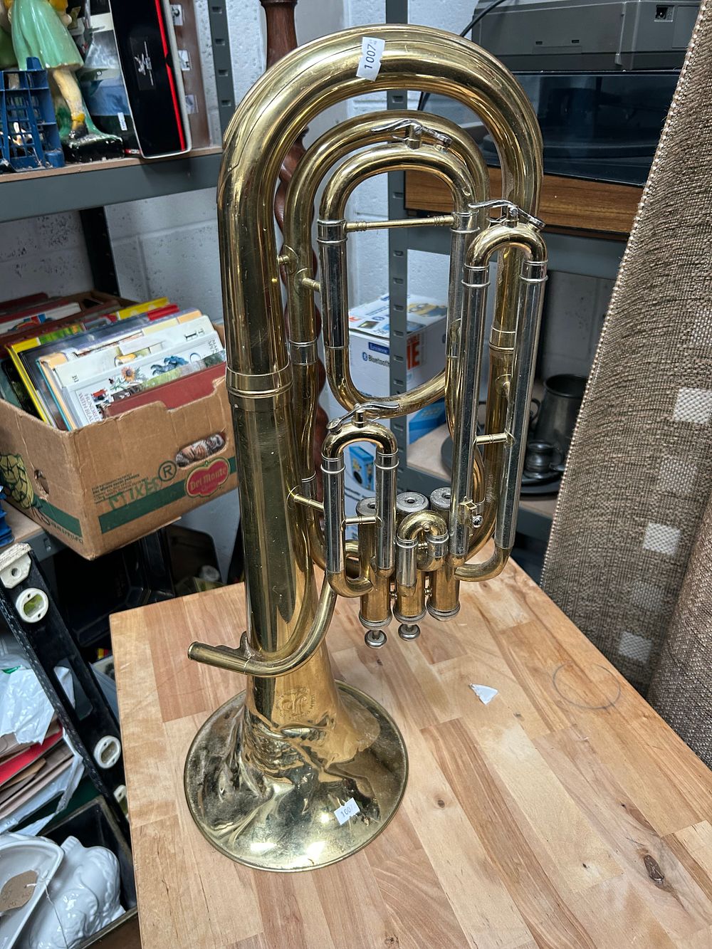 Lot 441: A John Packer Ltd Four-Valve Brass Euphonium