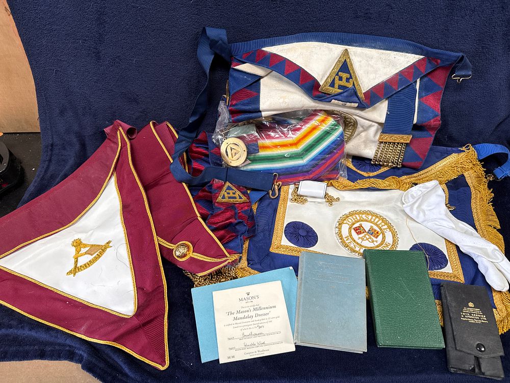 Lot 580: A Collection of Royal and Select Masters and Other Masonic Regalia and Ephemera