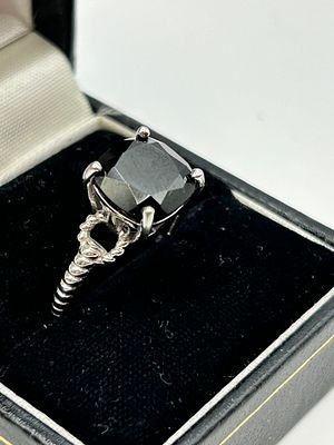 A David Yurman Chatelaine Sterling Silver and Black Onyx Cocktail Ring