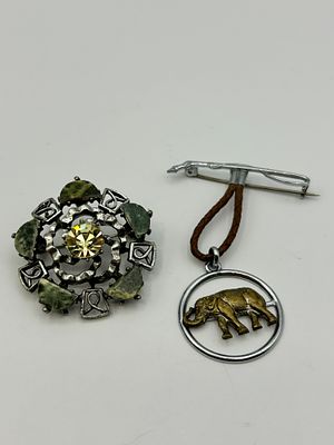 Two Brooches including a Celtic Style Example by Miracle