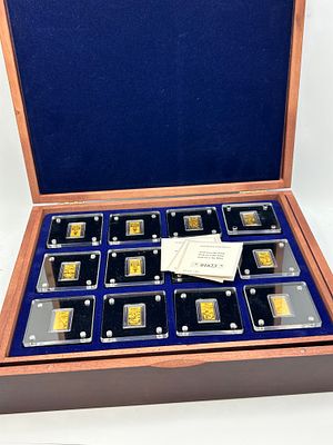 A Collection of 24 European Championship Participants 2024 Commemorative .999 Fine Gold Ingots