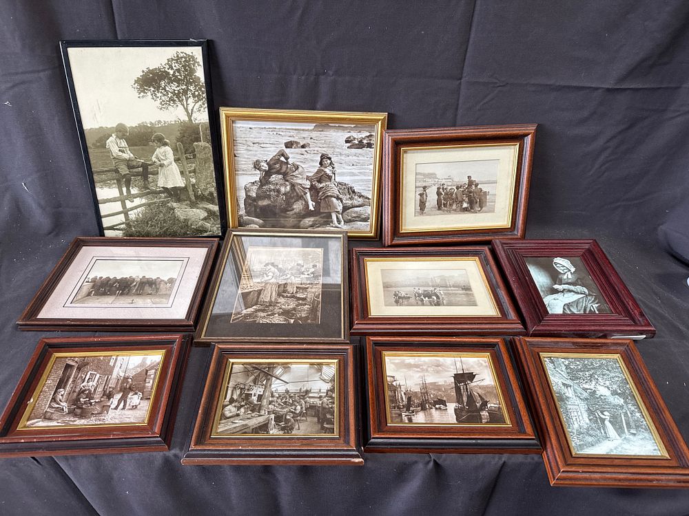 Lot 315: A Collection of Eleven Framed Photographic Prints of Victorian and Edwardian Scenes