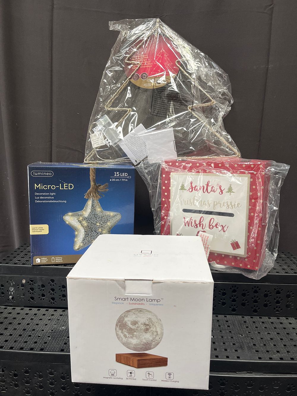 Lot 383: An Assortment of Contemporary Decorative Lighting and Festive Items including Gingko Smart Moon Lamp and Lumineo Micro-LED Star