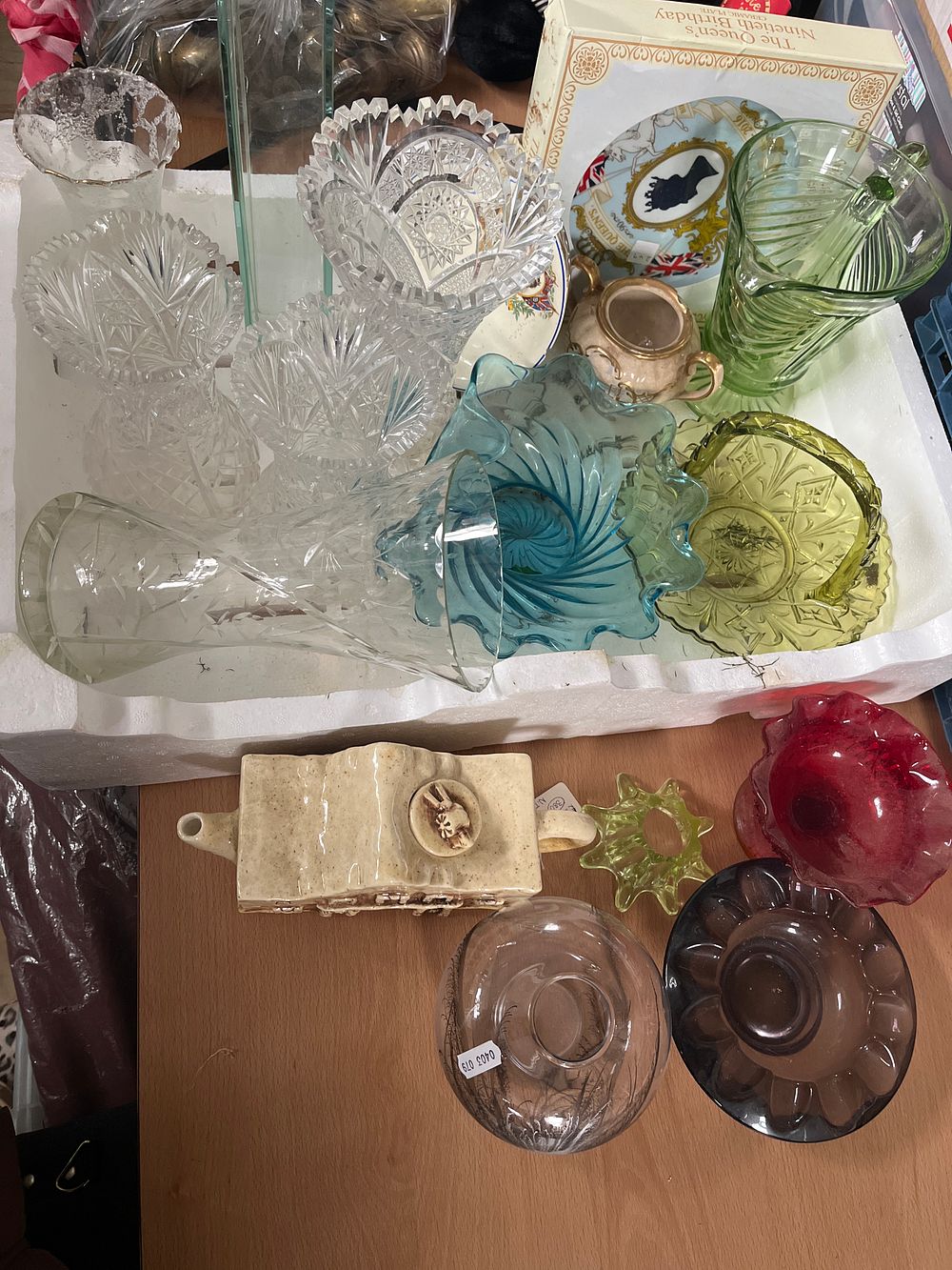 Lot 1056: A Collection of Decorative Pressed Glass, Cut Glass, and Commemorative Ceramics