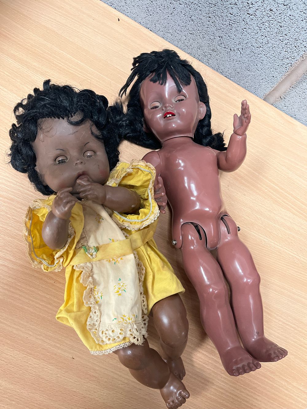 Lot 576: Two Vintage English Pedigree and Chiltern Dolls of African Descent
