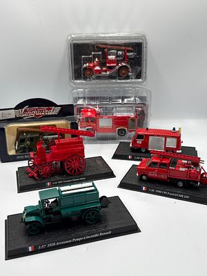 A Collection of Seven Die-cast Model Fire and Emergency Vehicles Including Lledo and Del Prado. T 