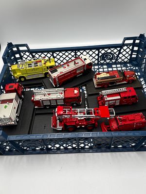 A Collection of delPrado Fire Engines of the World and Similar Die-Cast Model Vehicles. A 
