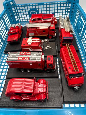 A Collection of Eight delPrado Fire Service Model Vehicles. A group of eight model vehicles 