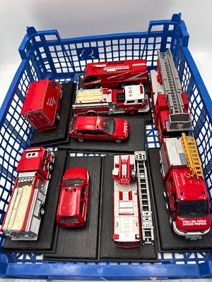 A Collection of 9 Die-cast Model Fire Engines and Emergency Vehicles. A collection of 9 die-cast 