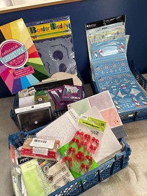 An Assortment of New Crafting and Scrapbooking Supplies Including EK Success Sculpey and Stampin Up