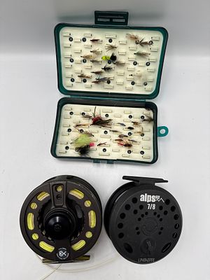 A Collection of Fly Fishing Equipment Including Broman o Dell and Lineaeffe Reels. A collection 
