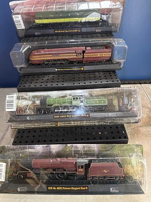 Four Amercom Great British Locomotives Collection Model Railway Locomotives. A group of four 