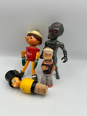 A Collection of Character Figures and Novelty Collectibles including a 2000 Burger King 