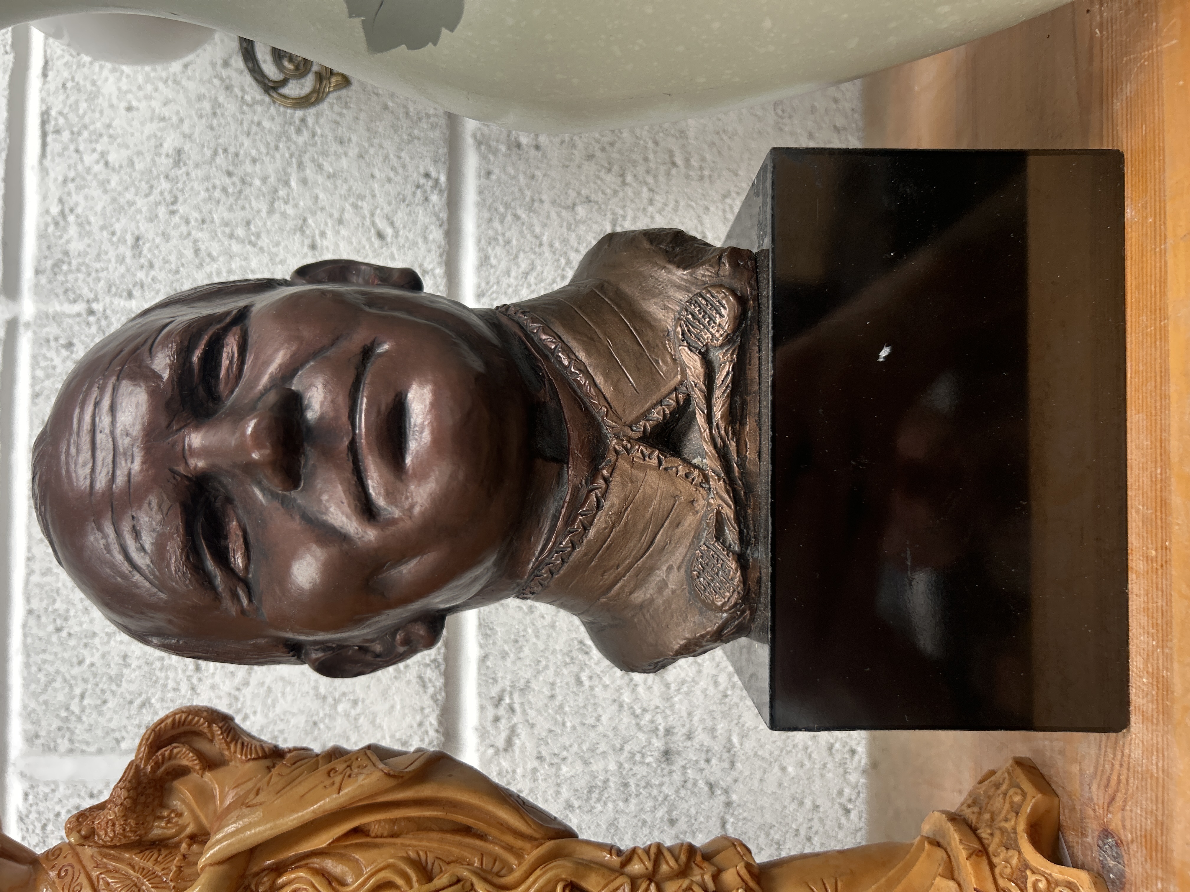 Austin Productions, Portrait Bust of Pope John Paul II, Bronze-Effect Sculpture