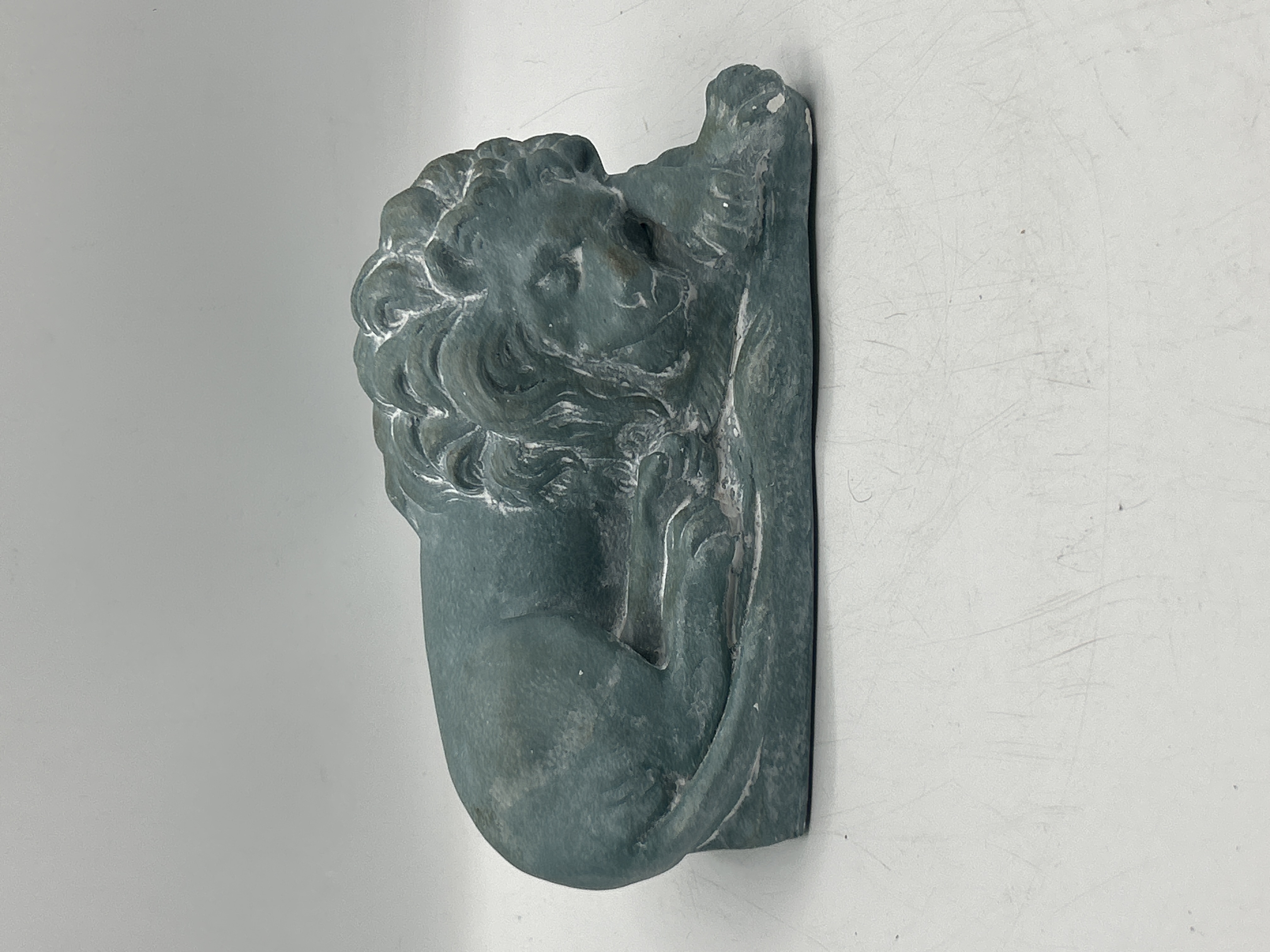 Cast Chalk Relief Sculpture After Thorvaldsen's Lion of Lucerne