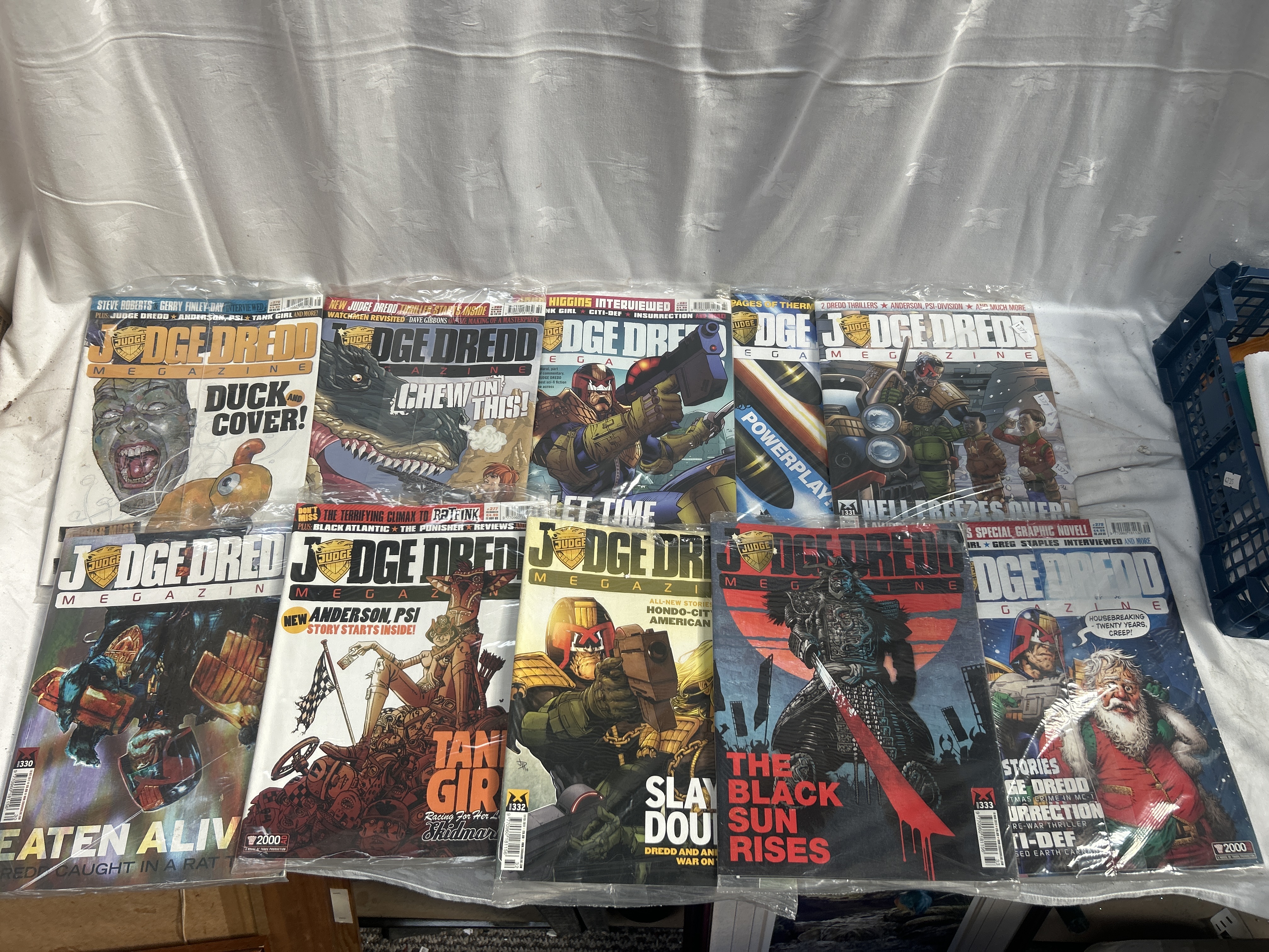 A Collection of Ten Issues of Judge Dredd Megazine, 2008-2013