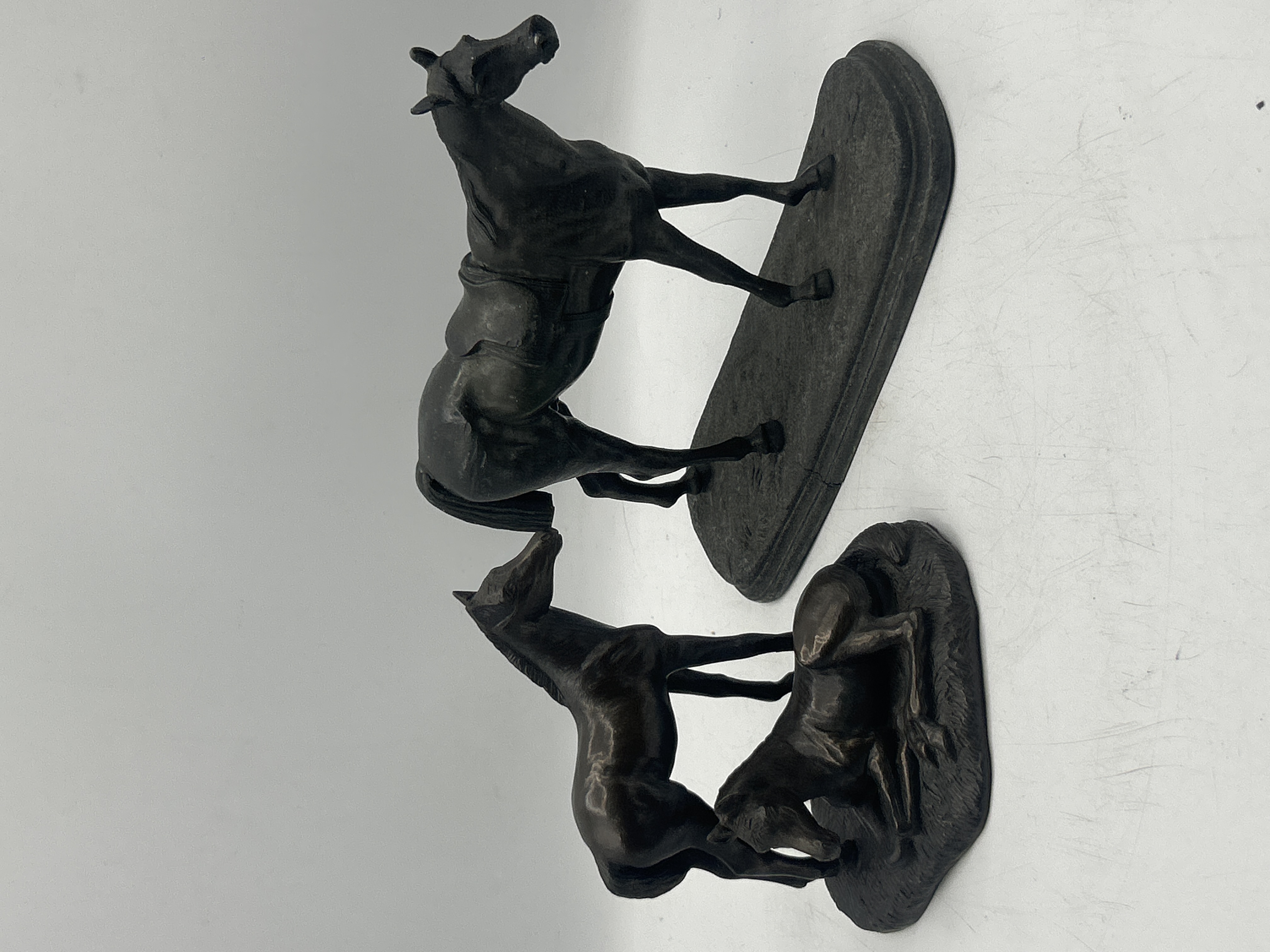 Genesis Fine Arts, Two Equestrian Sculptures.