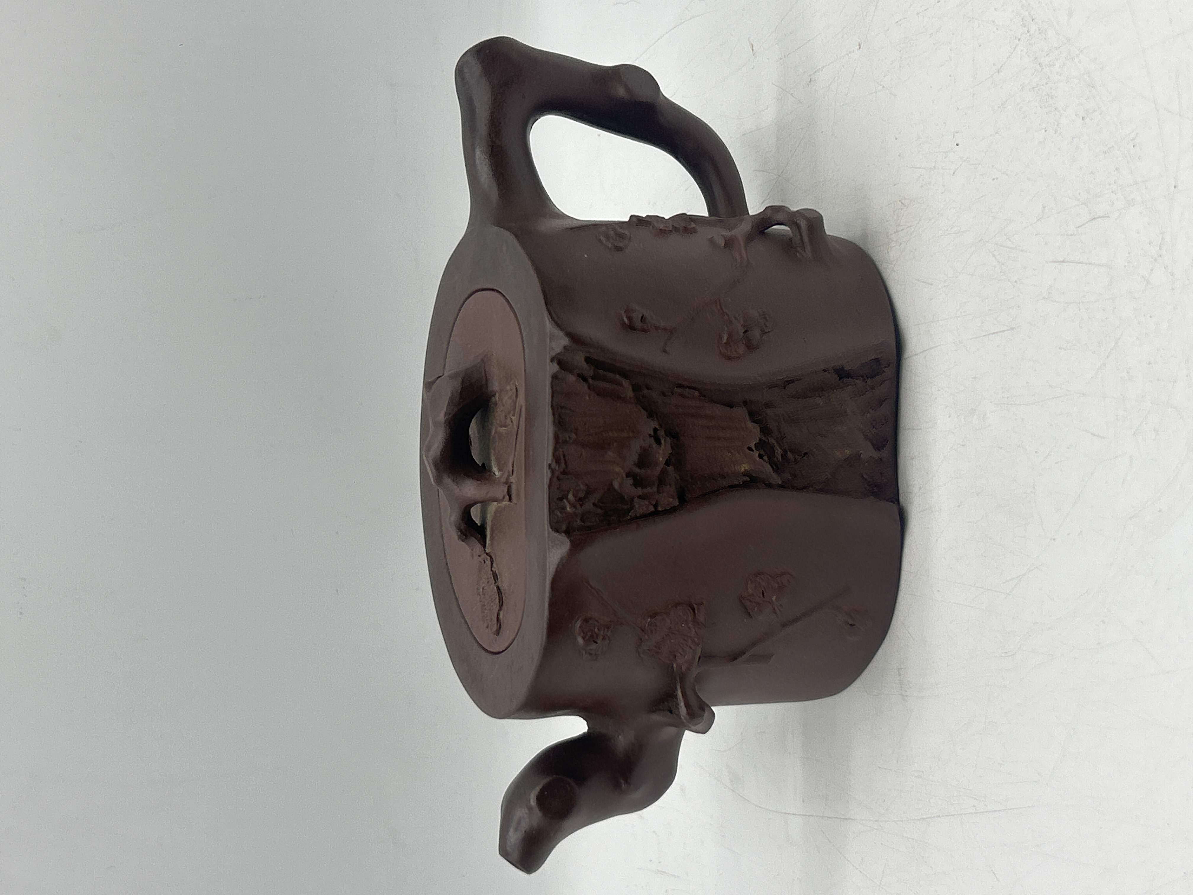 Chinese Yixing Zisha Plum Tree Stump Teapot