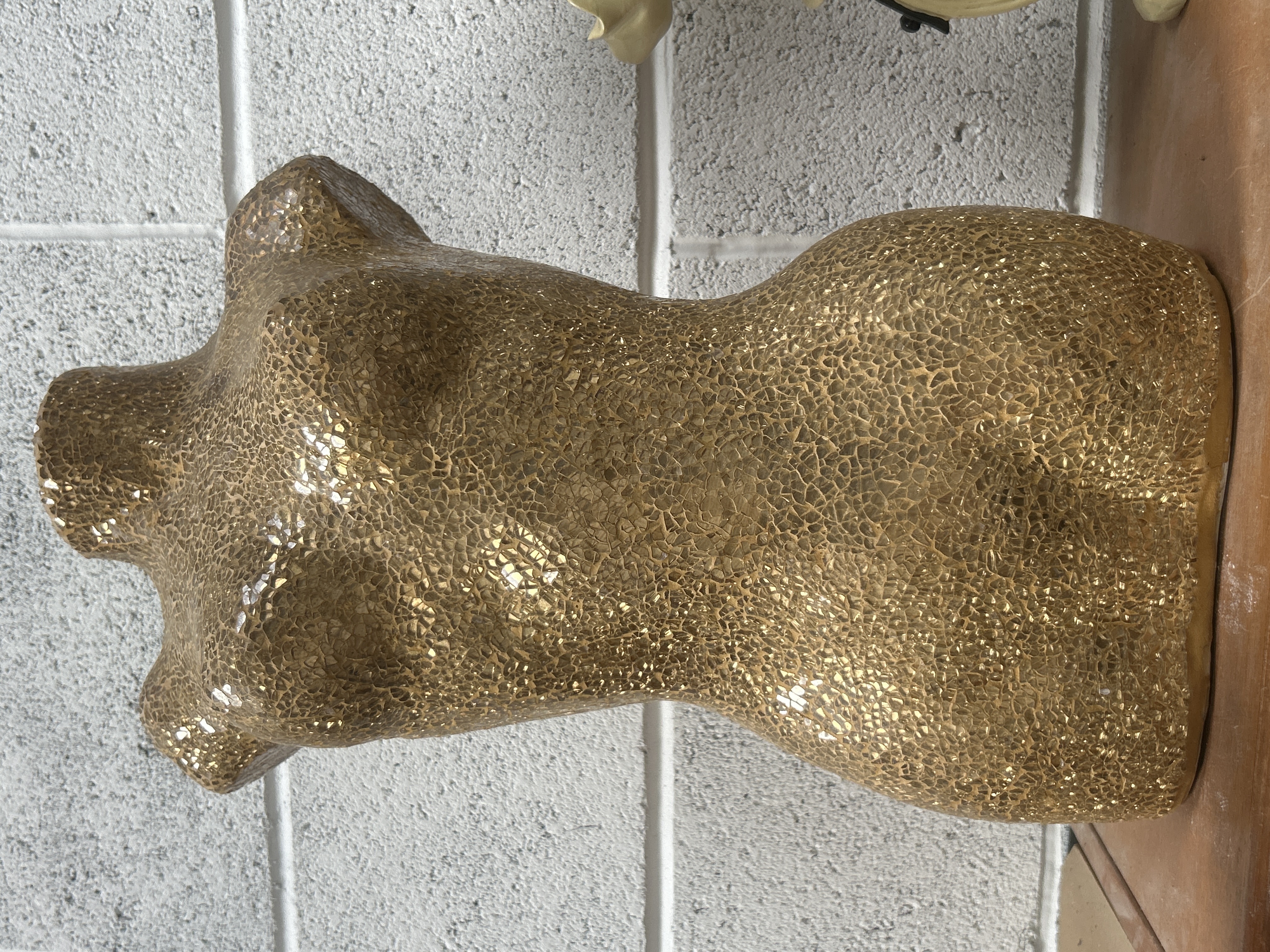 Elite Lighting Innovations The Vogue Gold Mosaic Torso Sculpture