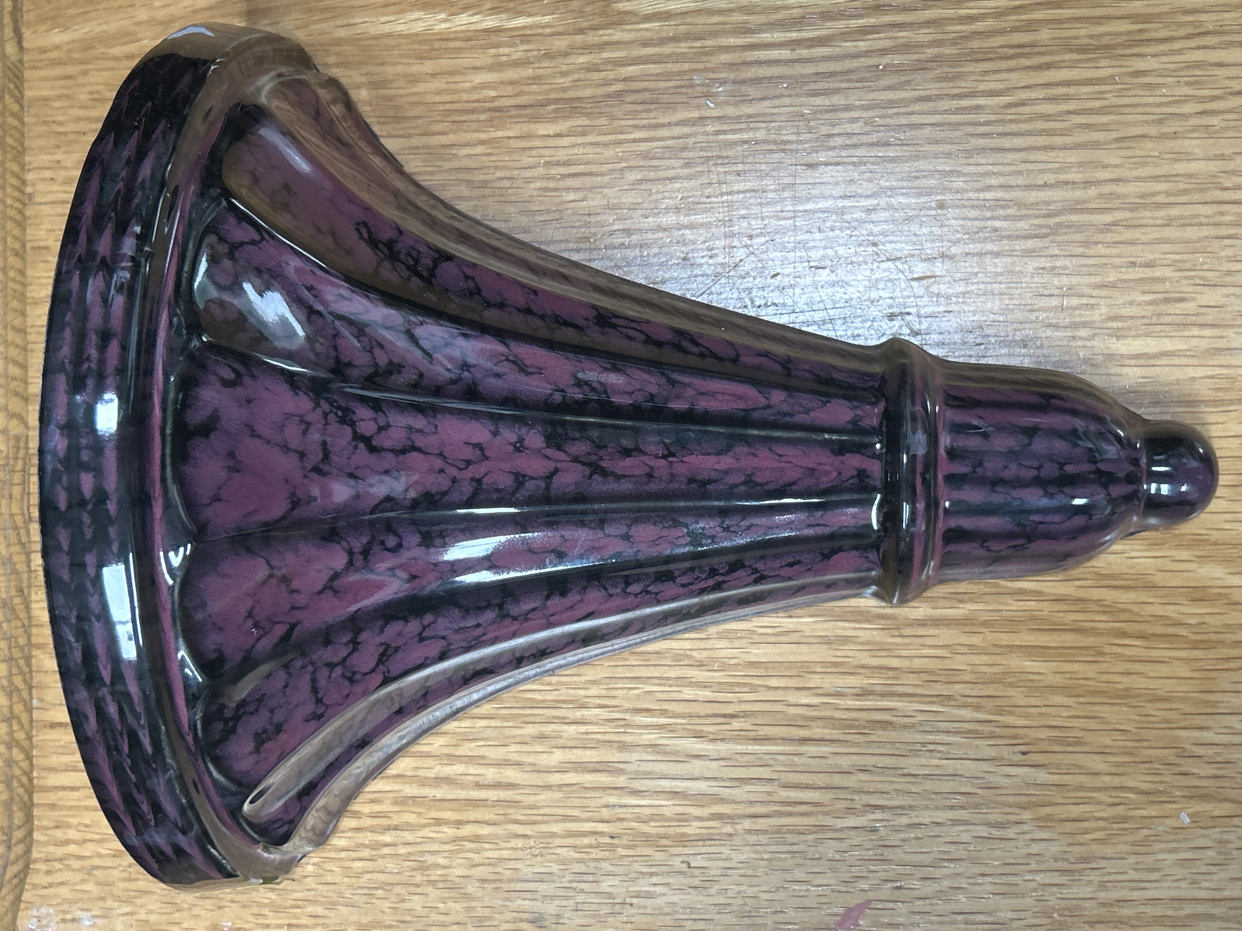 An Art Deco Mottled Glaze Ceramic Wall Bracket