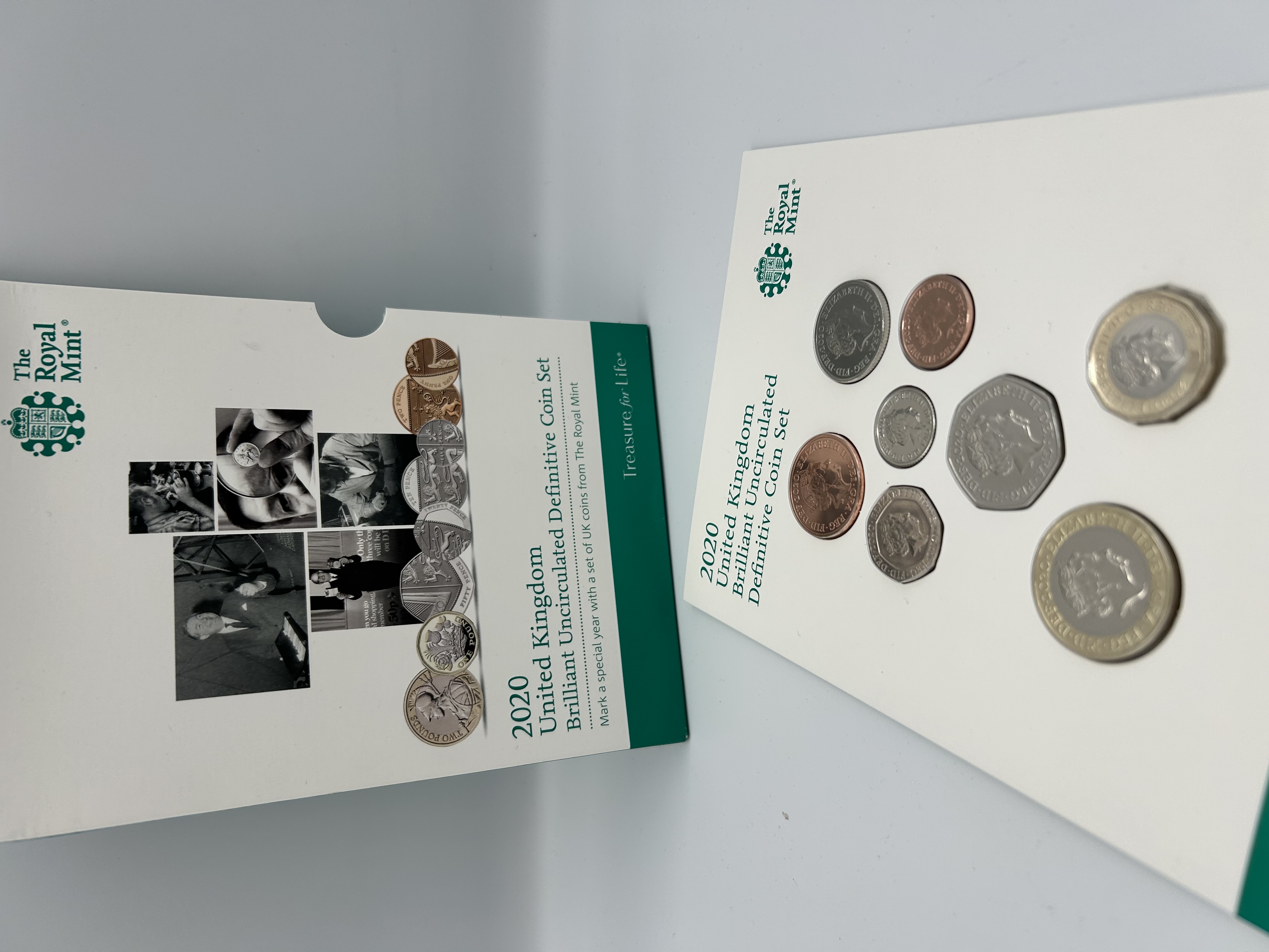 A 2020 UK Brilliant Uncirculated Definitive Coin Set Issued by The Royal Mint
