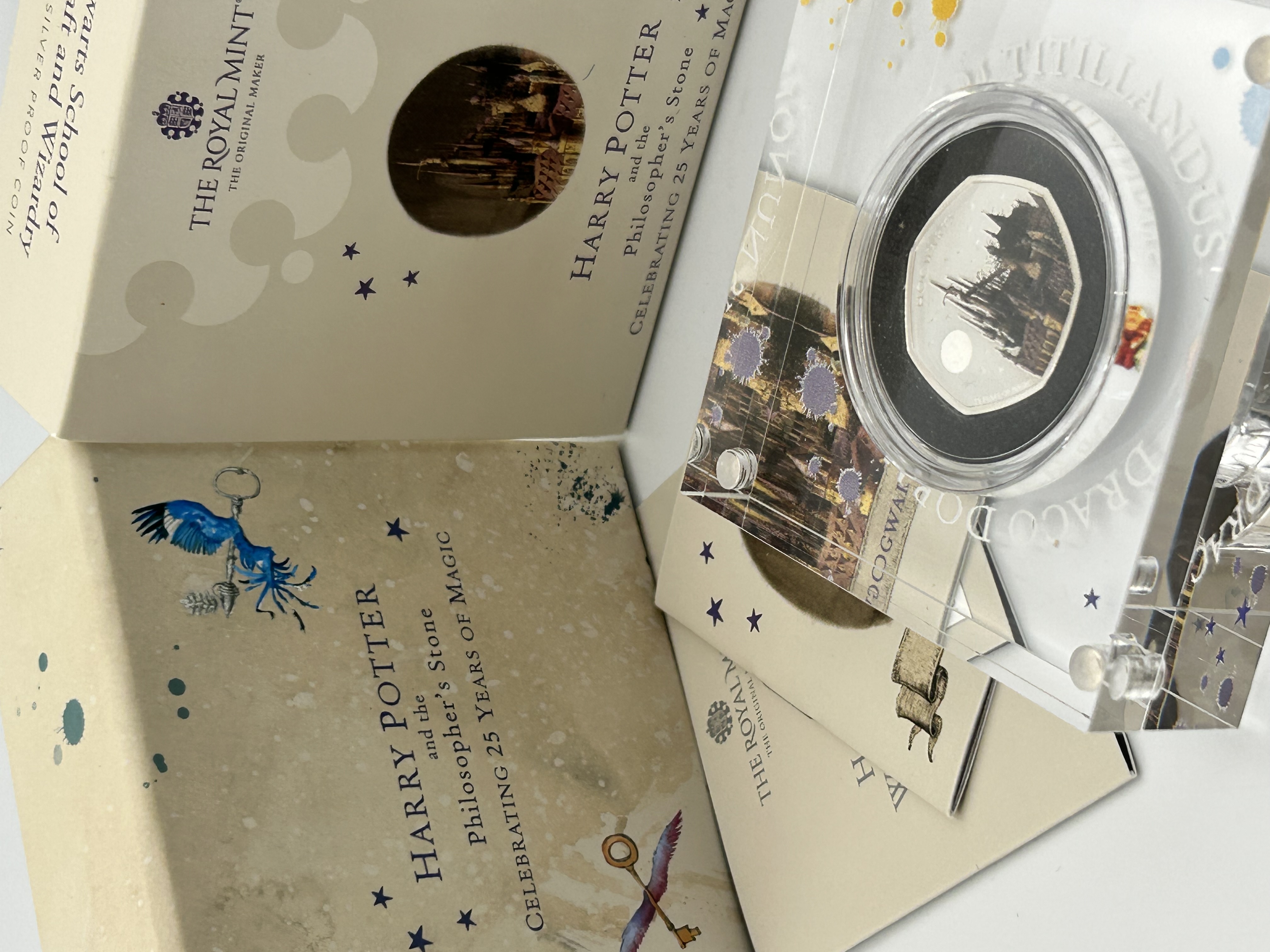 UK 2023 The Royal Mint Harry Potter Series Hogwarts Silver Proof 50p Coin