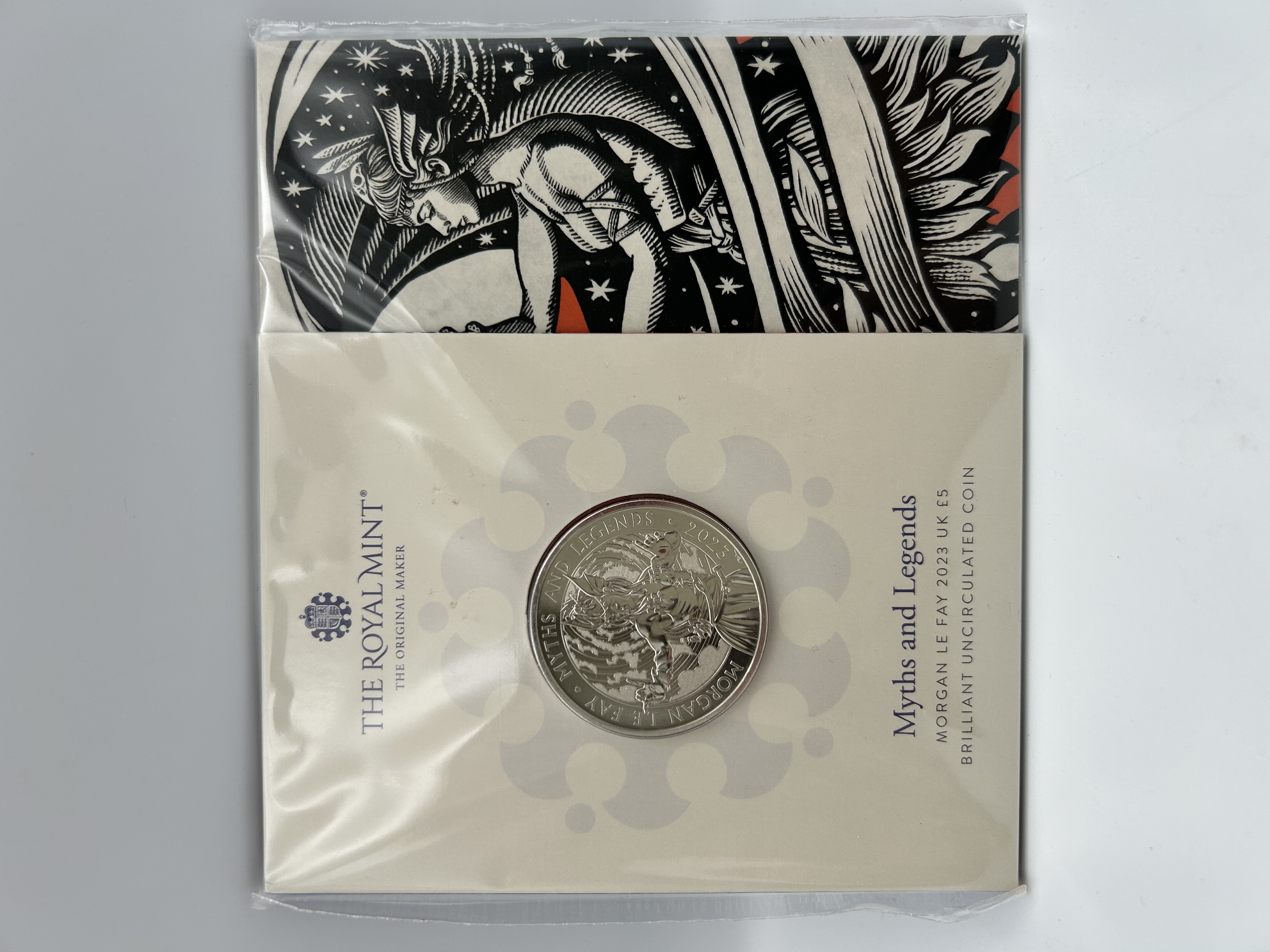 2023 UK Myths and Legends Morgan le Fay Five Pound Brilliant Uncirculated Coin