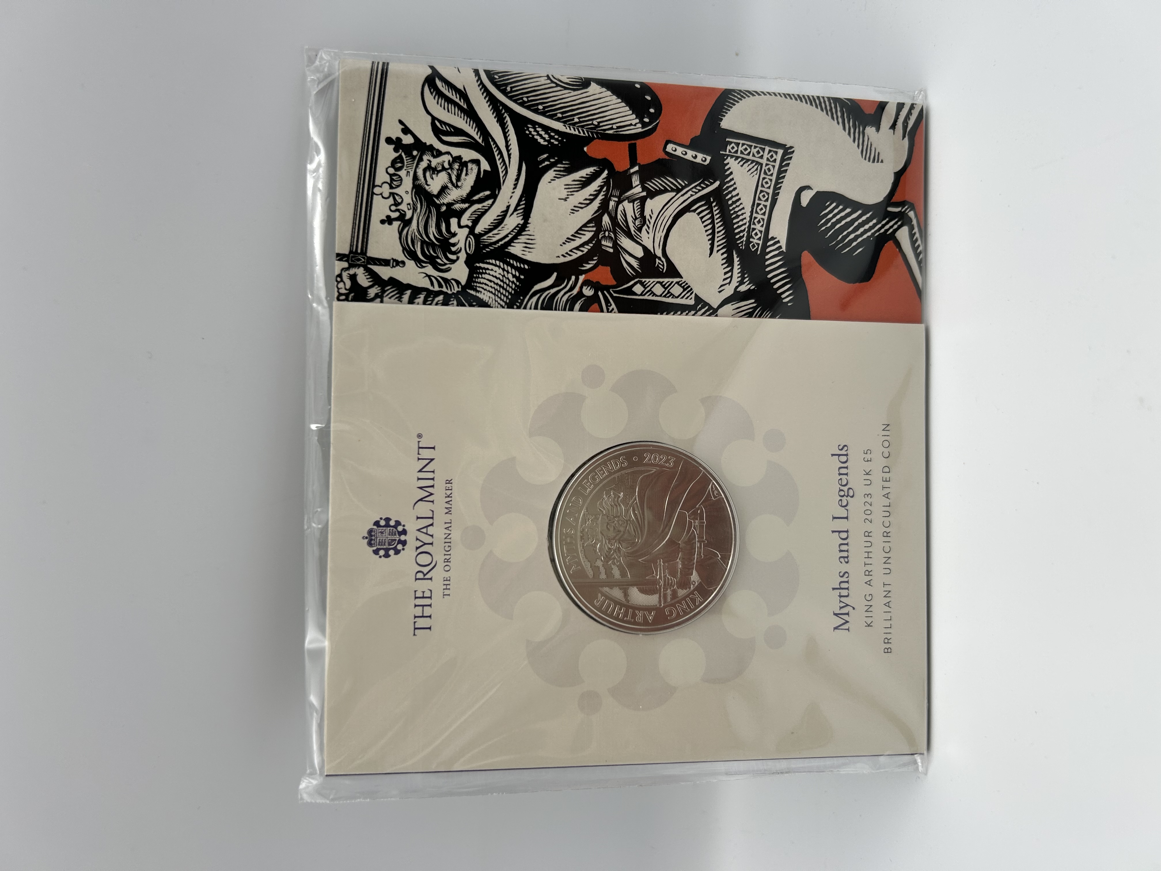 2023 UK Myths and Legends King Arthur £5 Brilliant Uncirculated Coin
