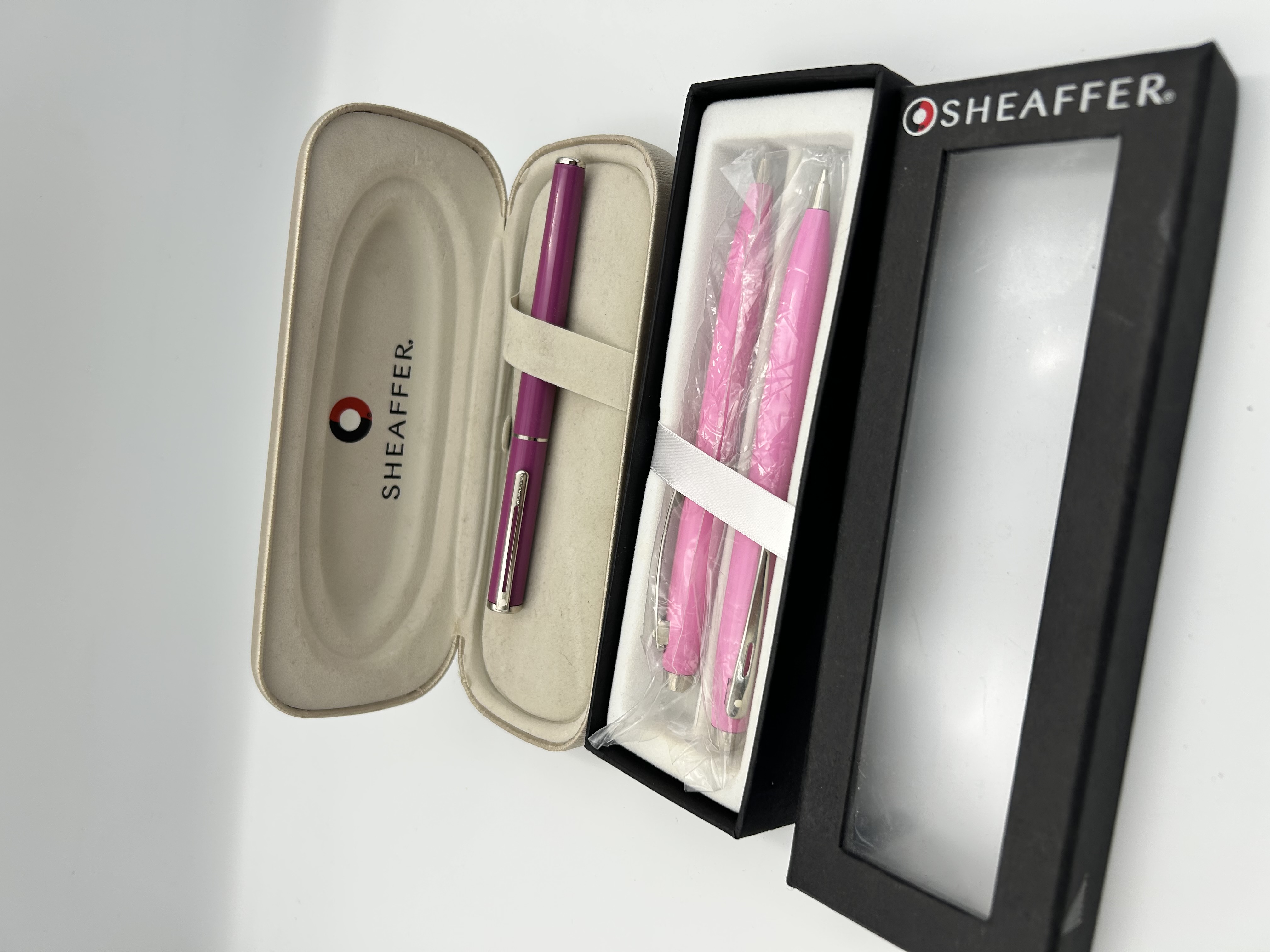 Two Sheaffer Writing Instrument Sets comprising an Agio Rollerball Pen and a VFM Two-Piece Set