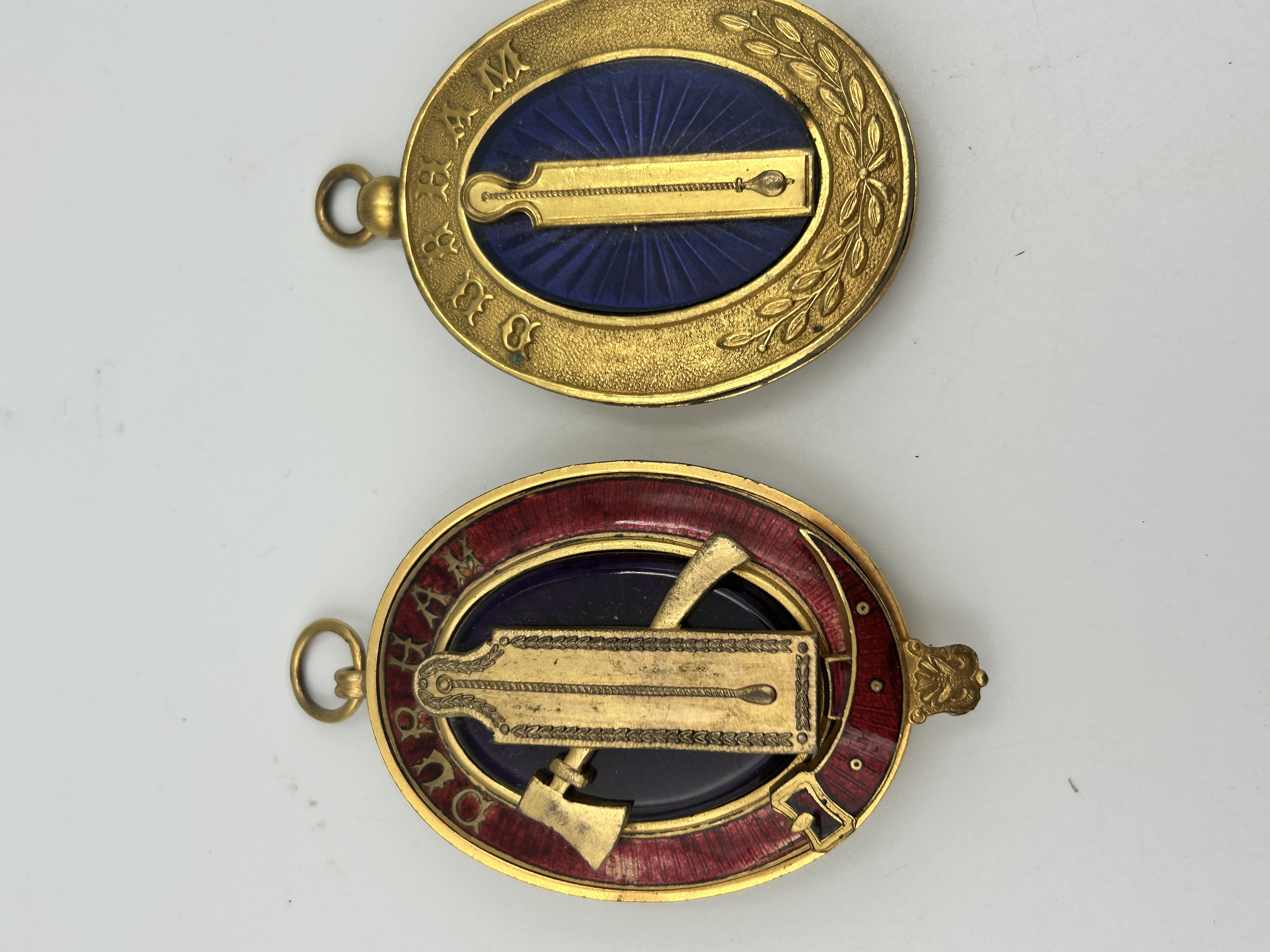A Pair of Durham Mark Masonry Provincial Grand Lodge Collar Jewels