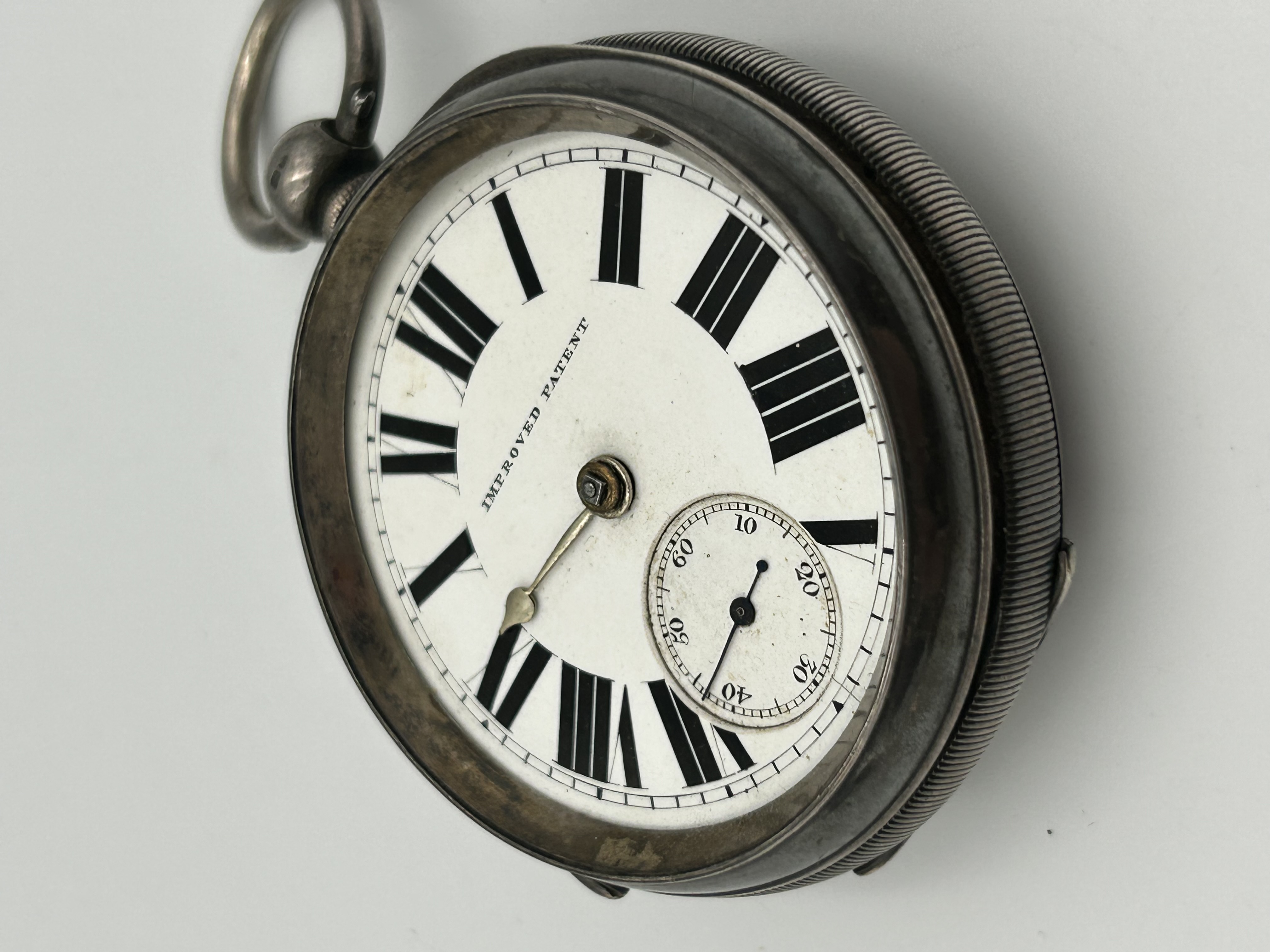 A Late Victorian English Sterling Silver Open Face Fusee Pocket Watch Birmingham 1887, SR