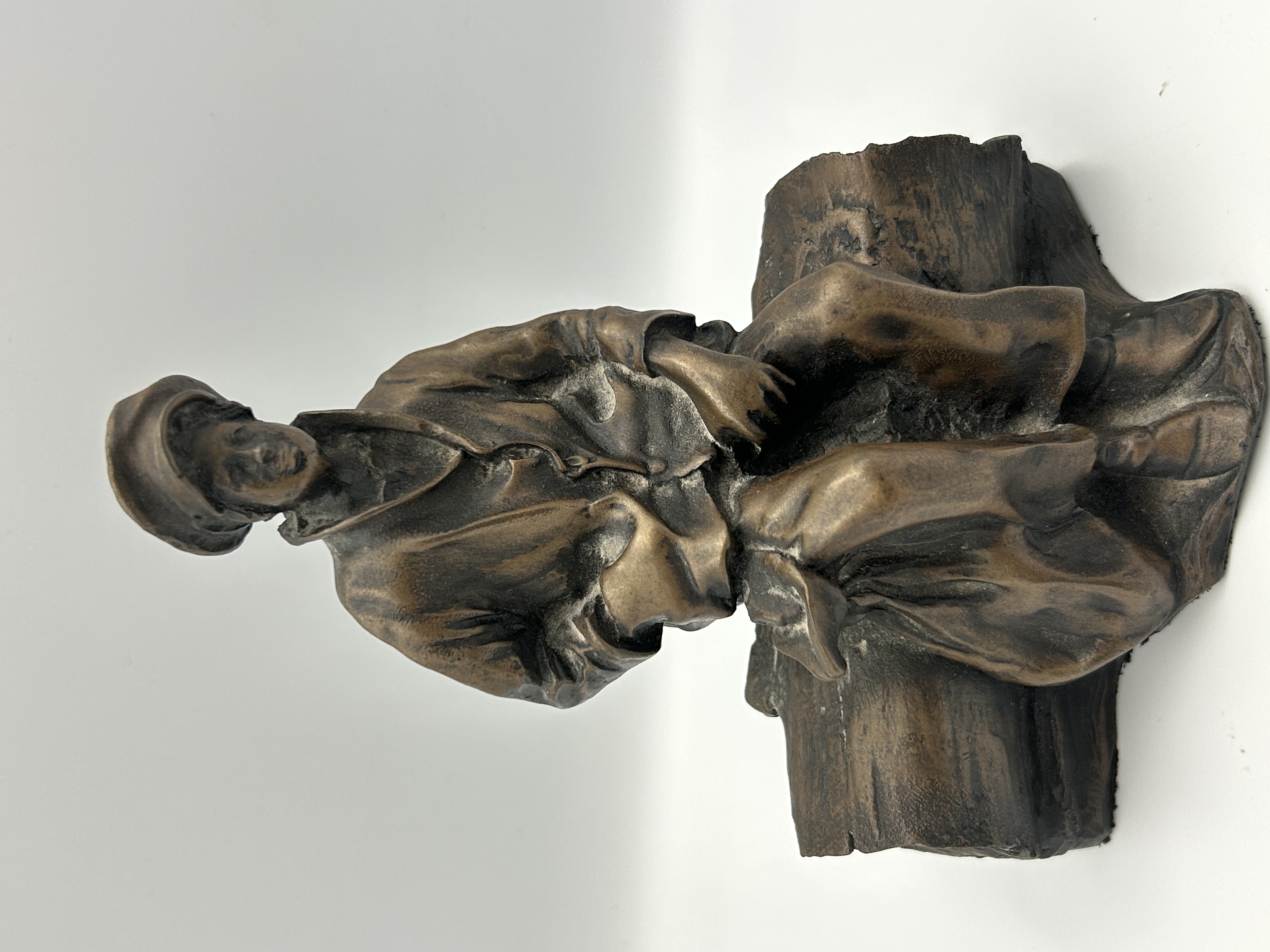 Santino Petronzio for Naturecraft Ltd, Seated Man on Log, Bronzed, 1972