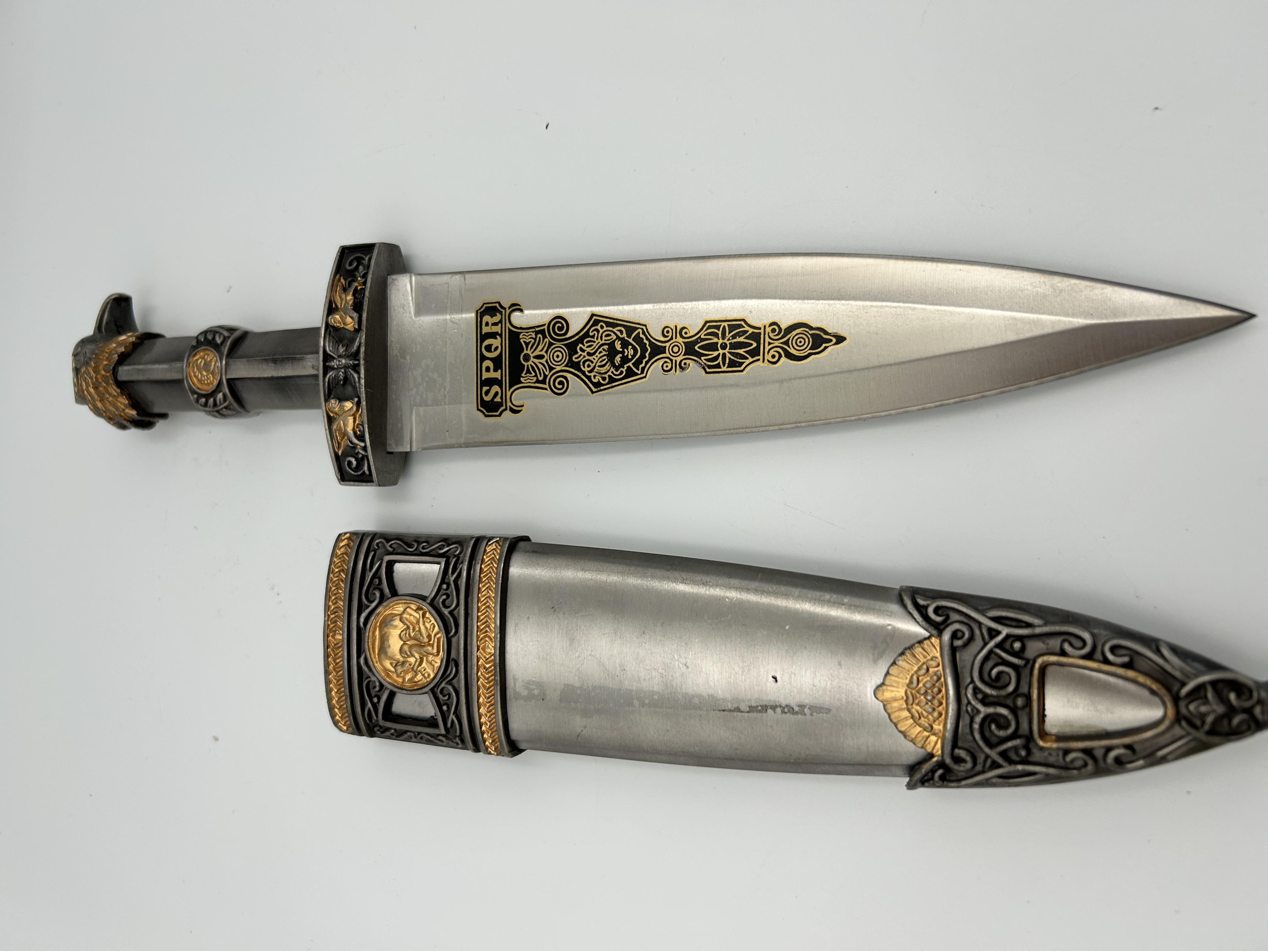 Roman SPQR Style Decorative Dagger and Scabbard
