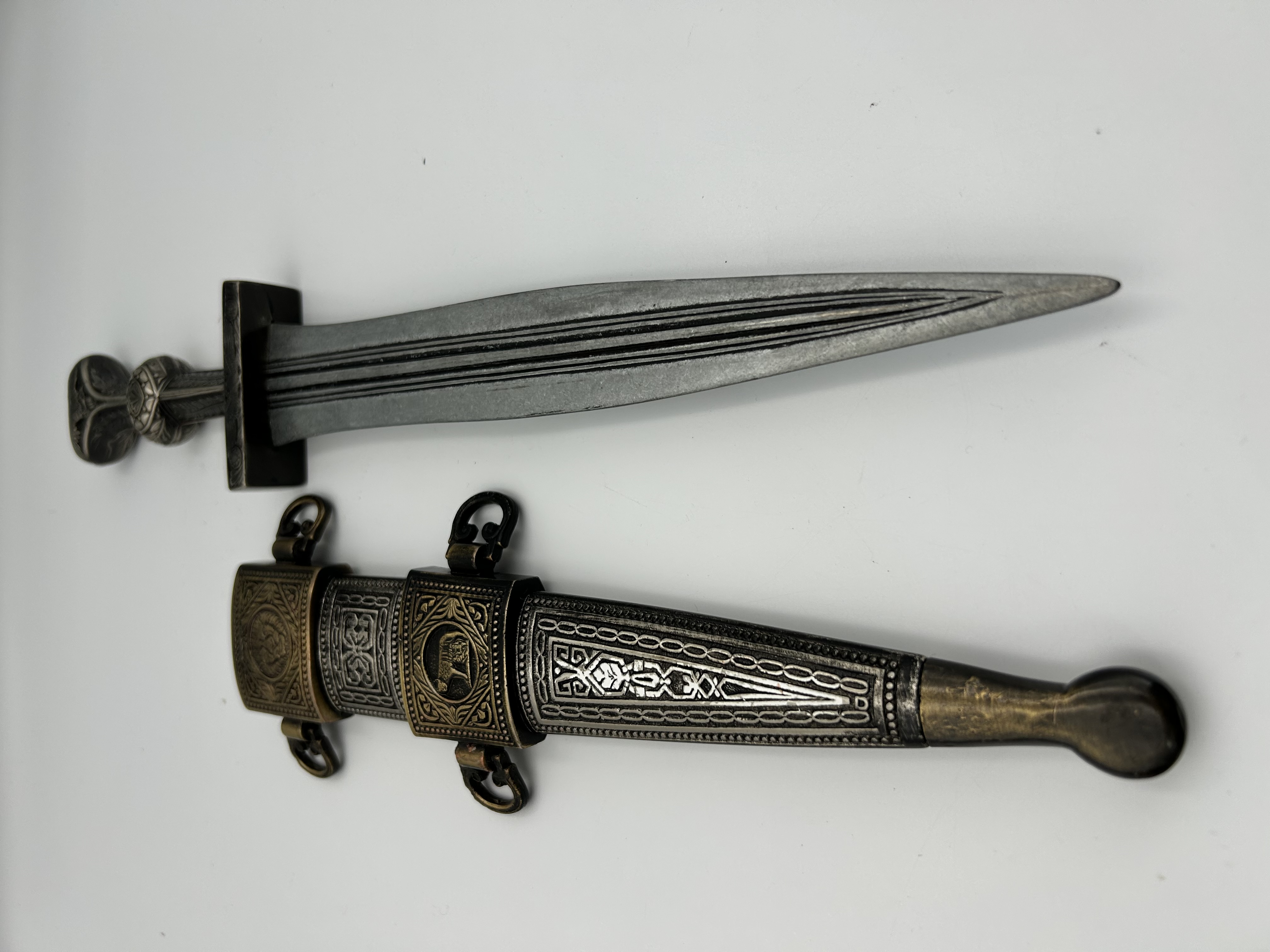 A Decorative Reproduction Roman Pugio and Ornate Scabbard