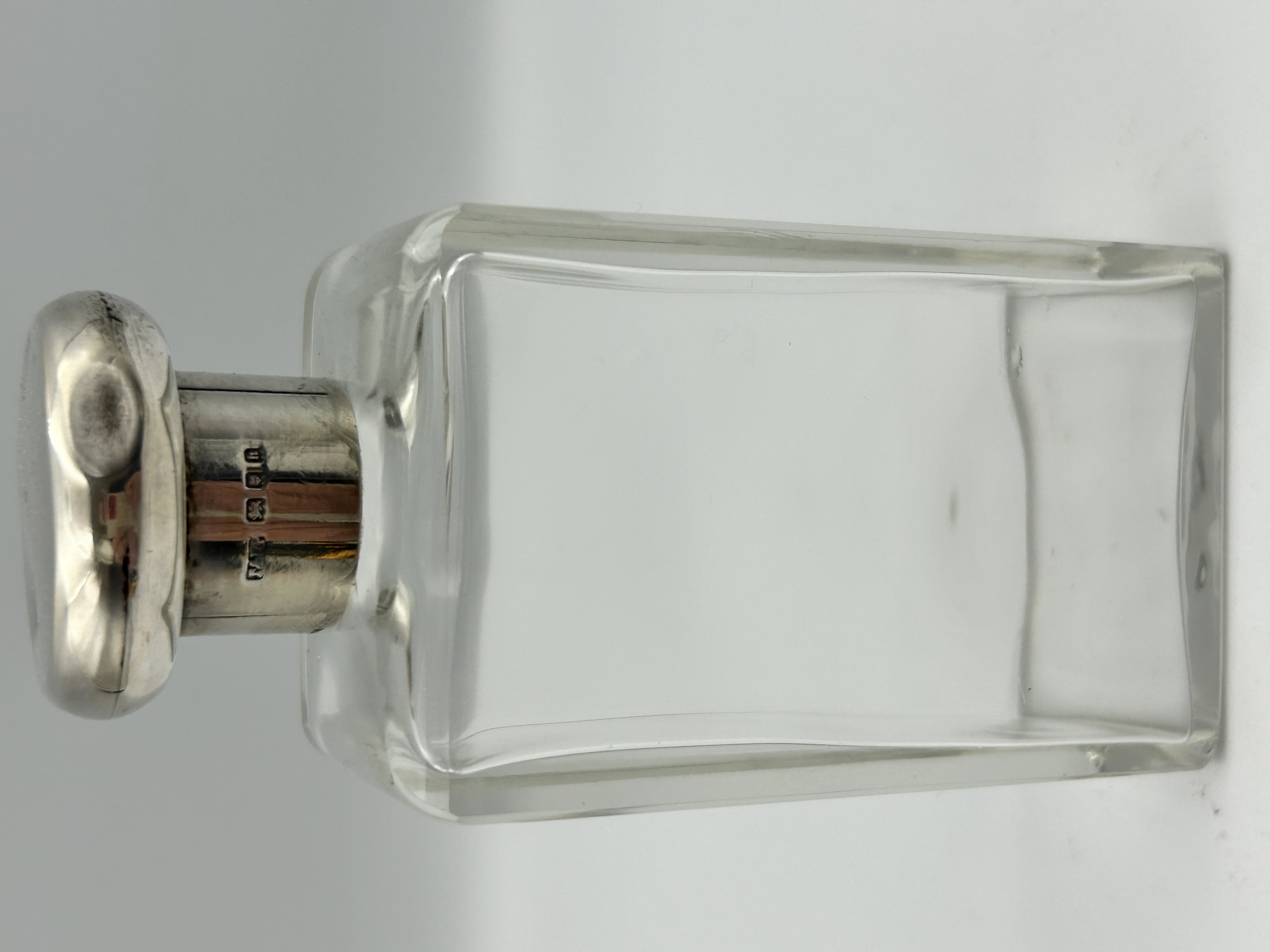 A George V Silver-Mounted Glass Dressing Table Bottle, Levi & Salaman, Birmingham 1919