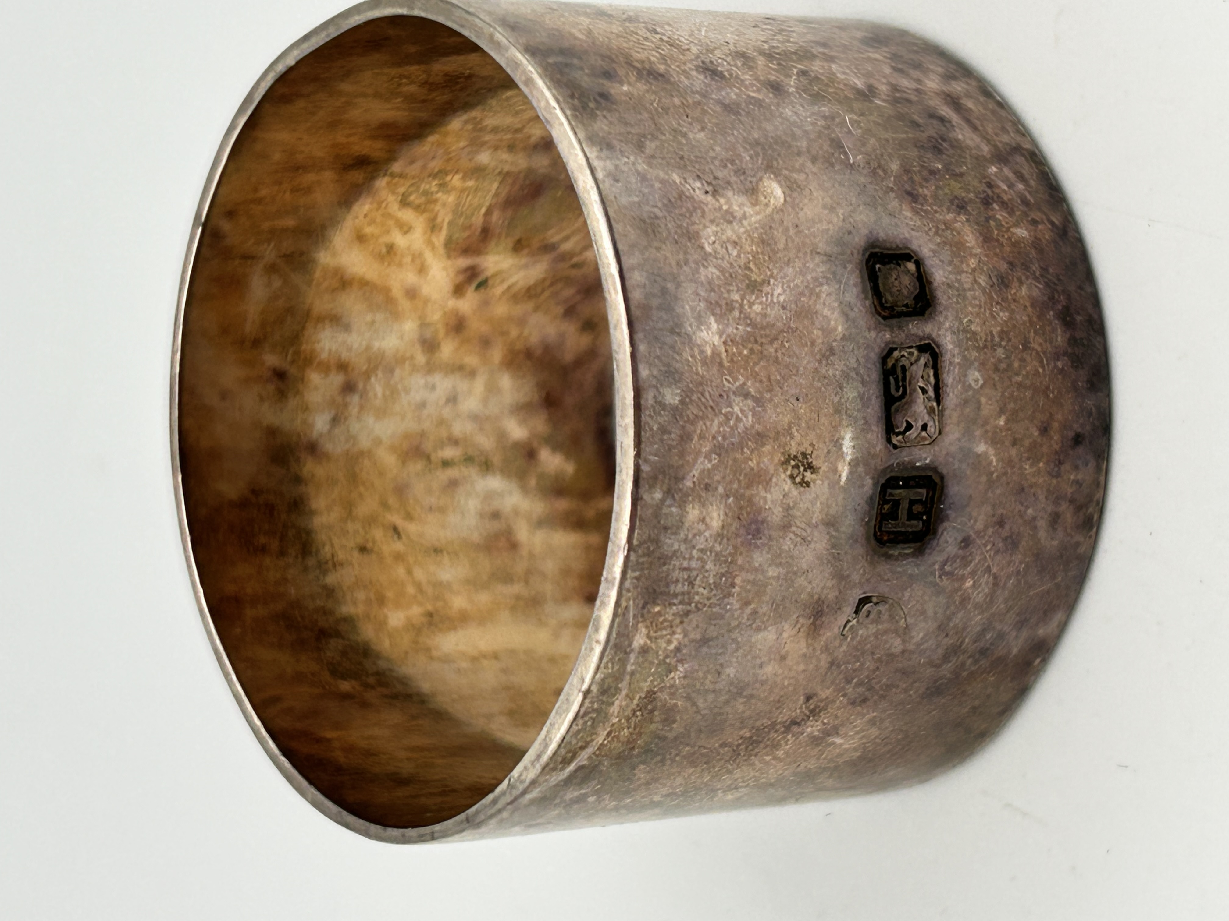 Edwardian Sterling Silver Napkin Ring by A. and J. Zimmerman? Ltd Birmingham 1907
