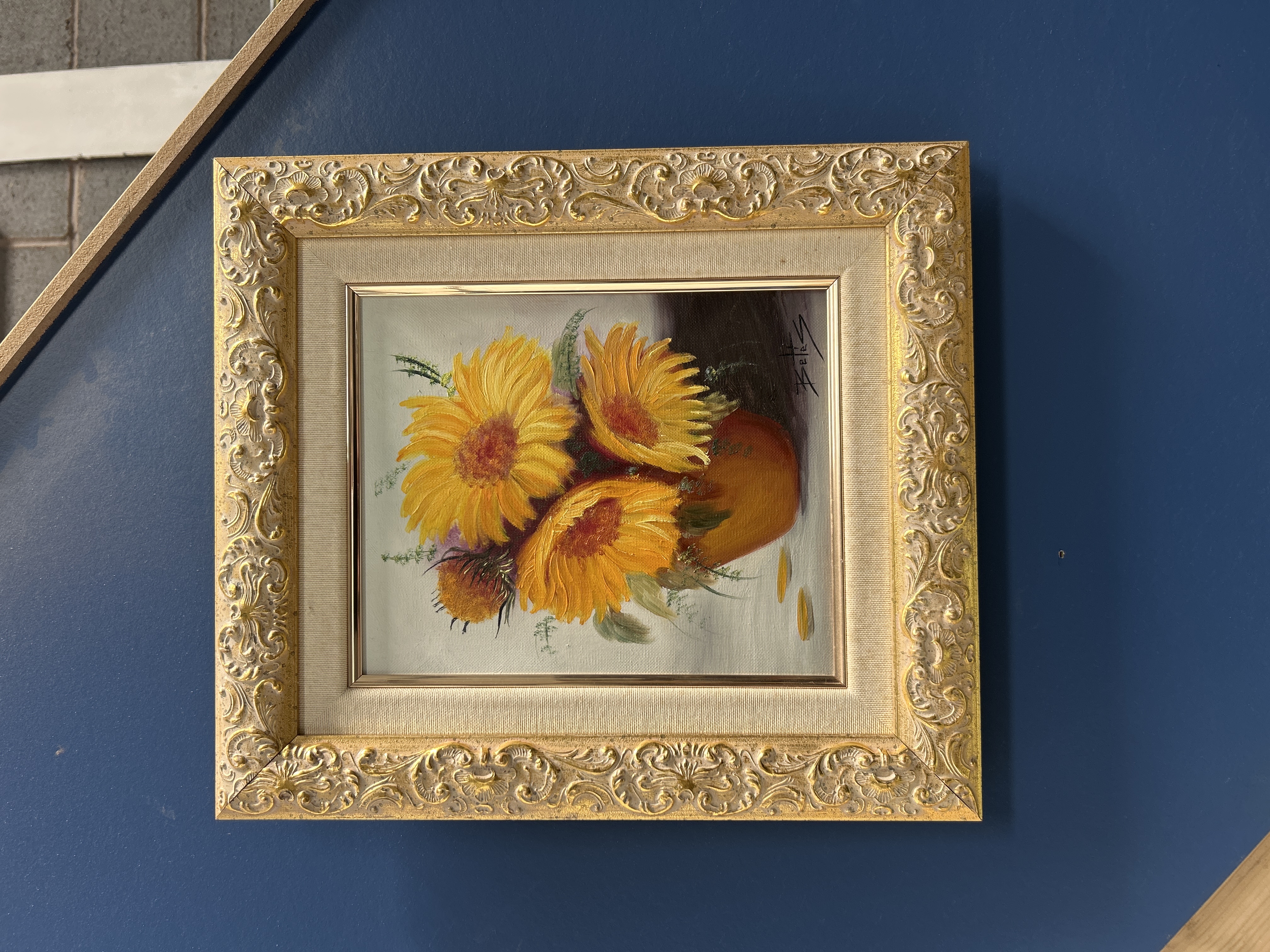 Beles, Still Life of Sunflowers, Oil on Board