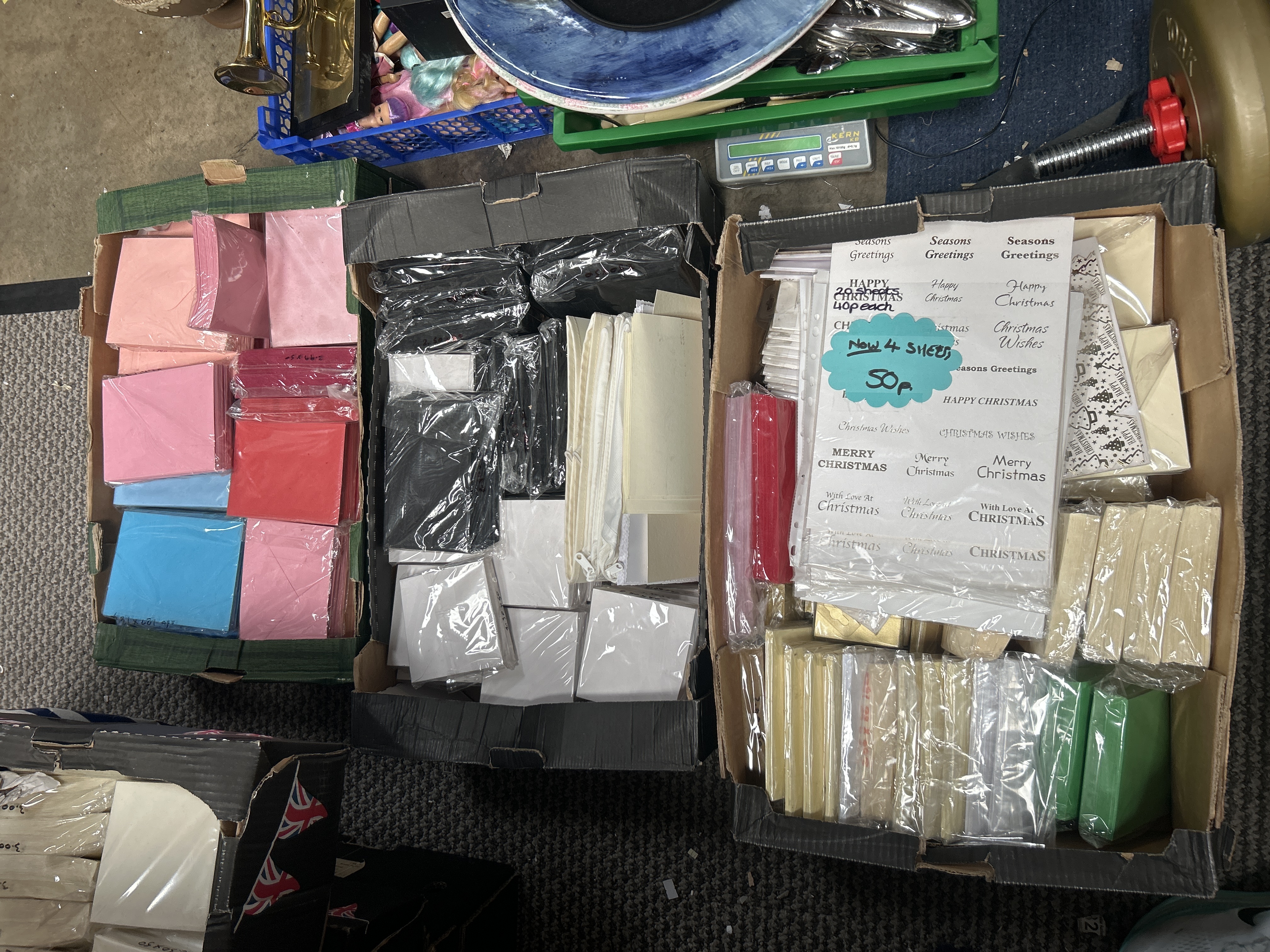 An Assortment of Stationery, Cardstock, and Seasonal Craft Supplies