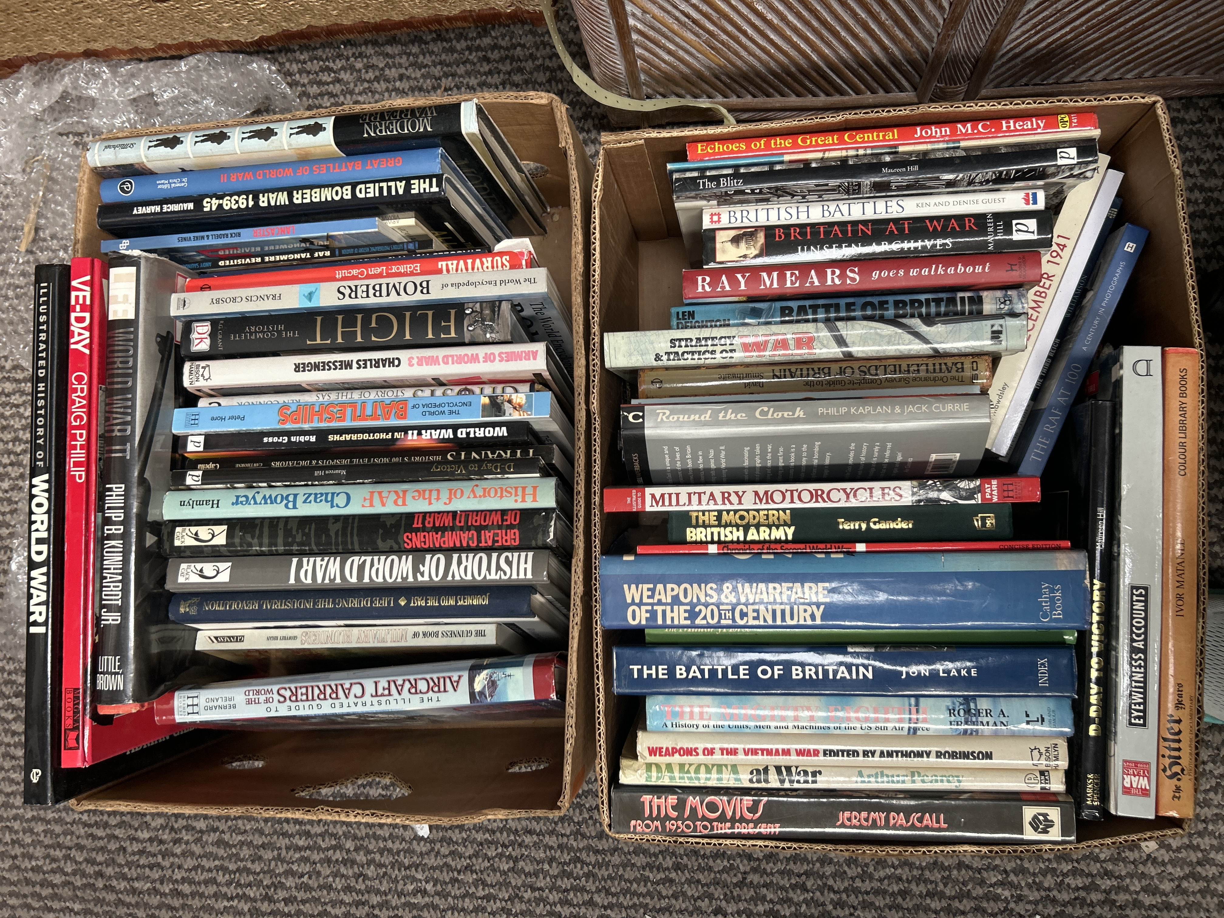 A Large Collection of Military History Aviation and World War Reference Books