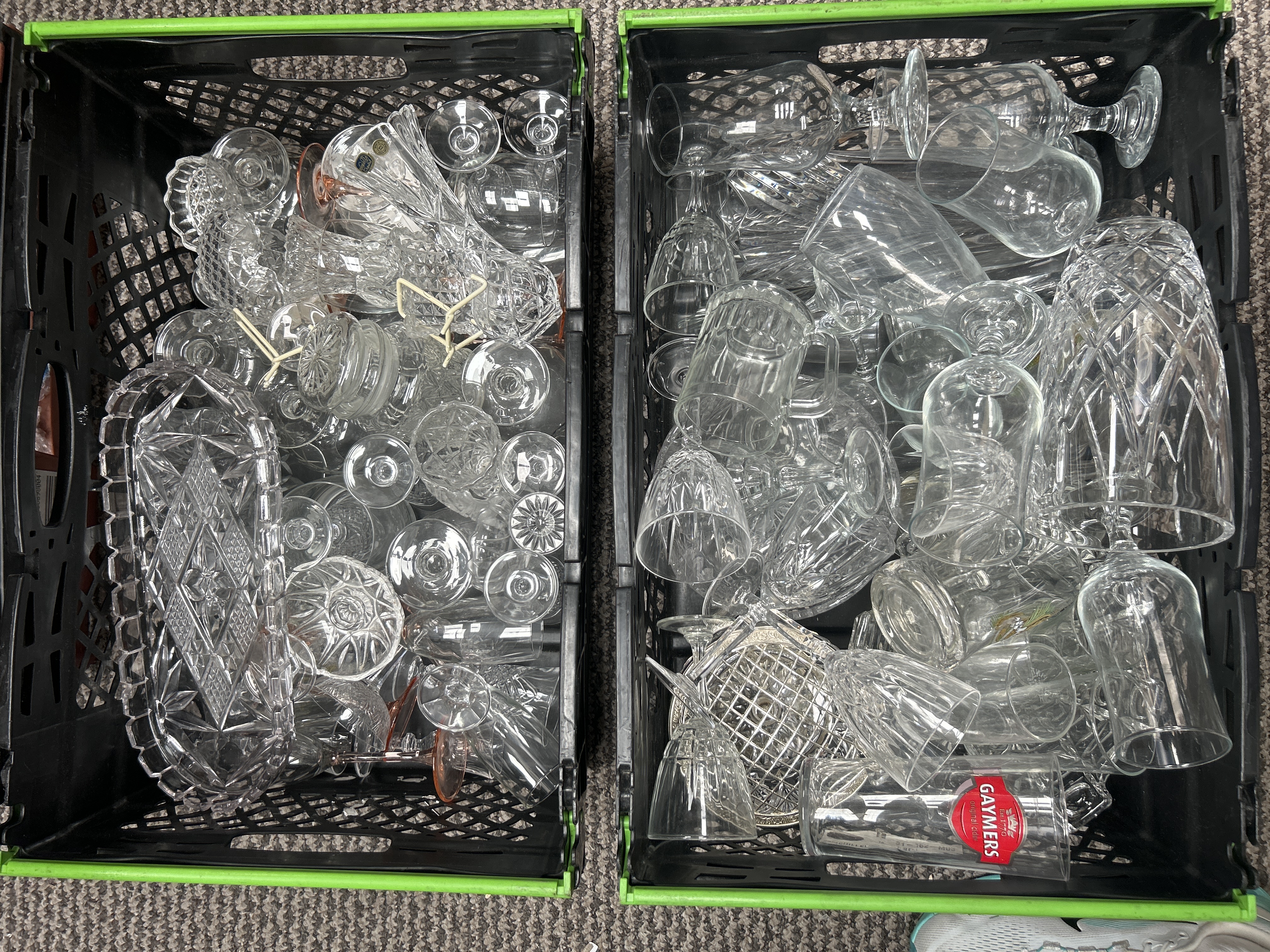 A Large Collection of Assorted 20th-Century Cut Glass and Crystal Tableware