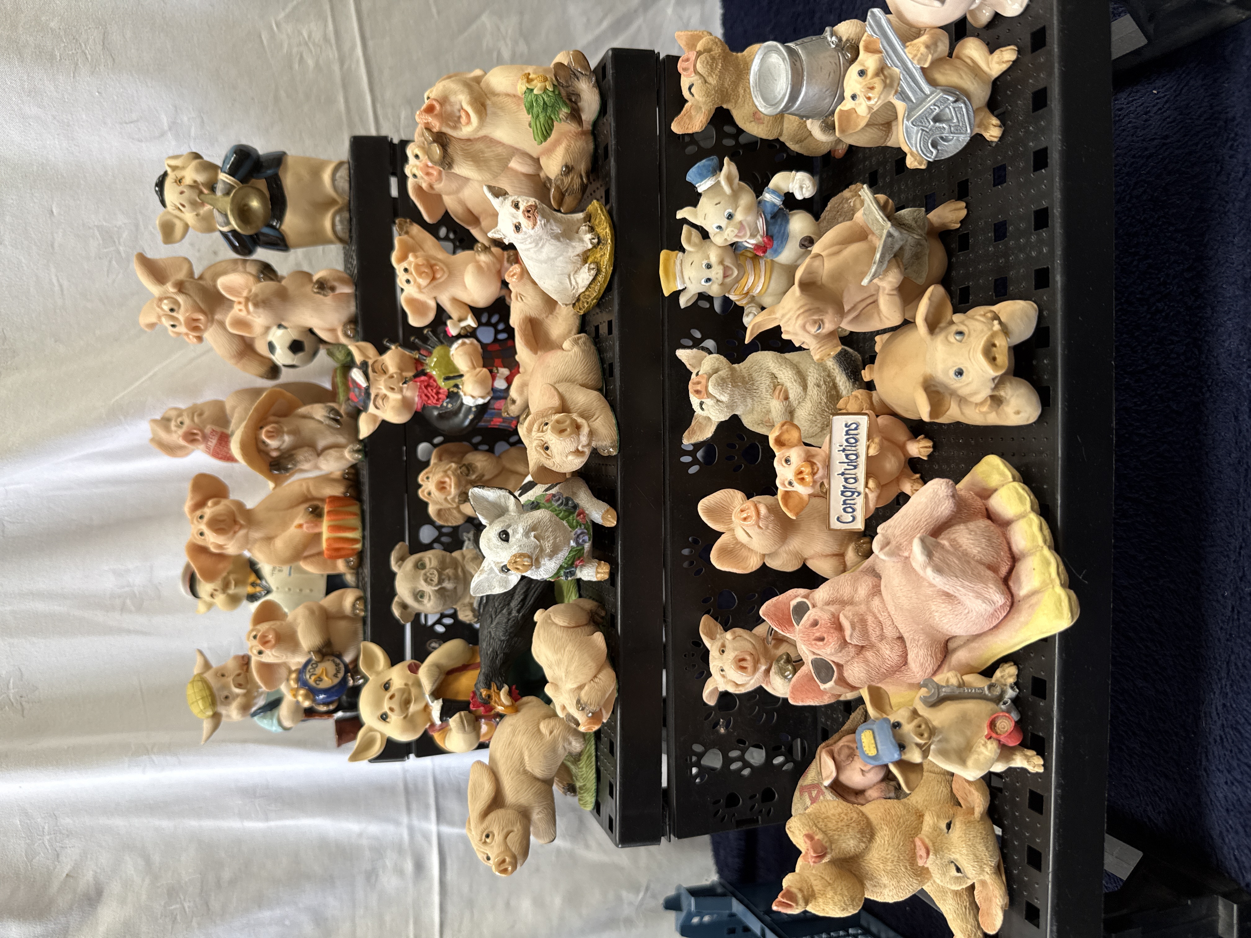 A Collection of 36 Robert Harrop Piggin Anthropomorphic Figurines