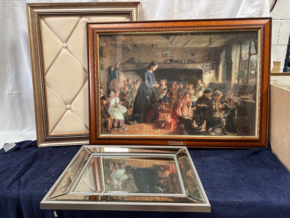 Lot 939: A Trio of Decorative Wall Items Including a Large G. Brownlow Print