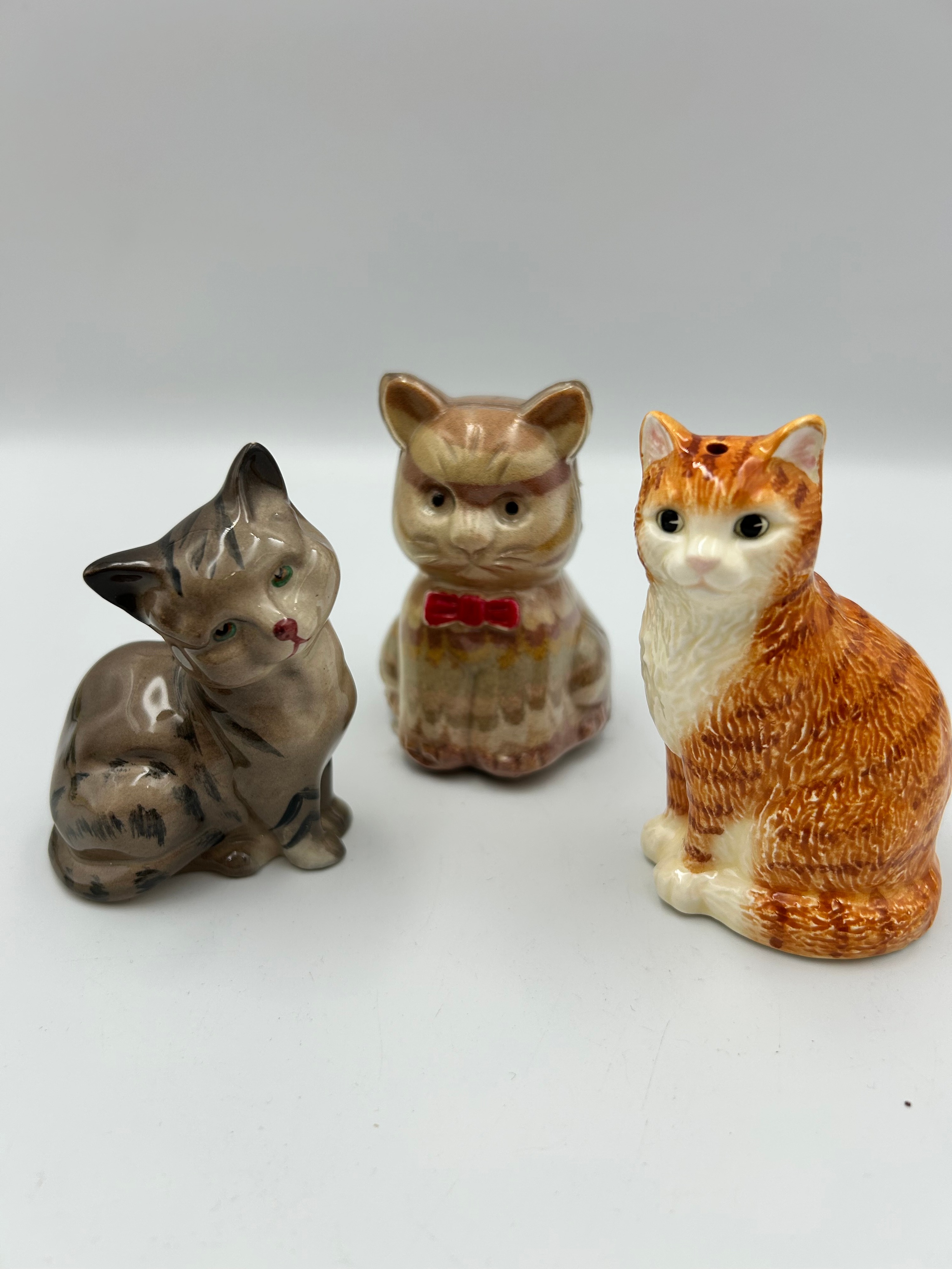 Royal Doulton and SylvaC? Glazed Ceramic and Sand-Filled Cat Figurines