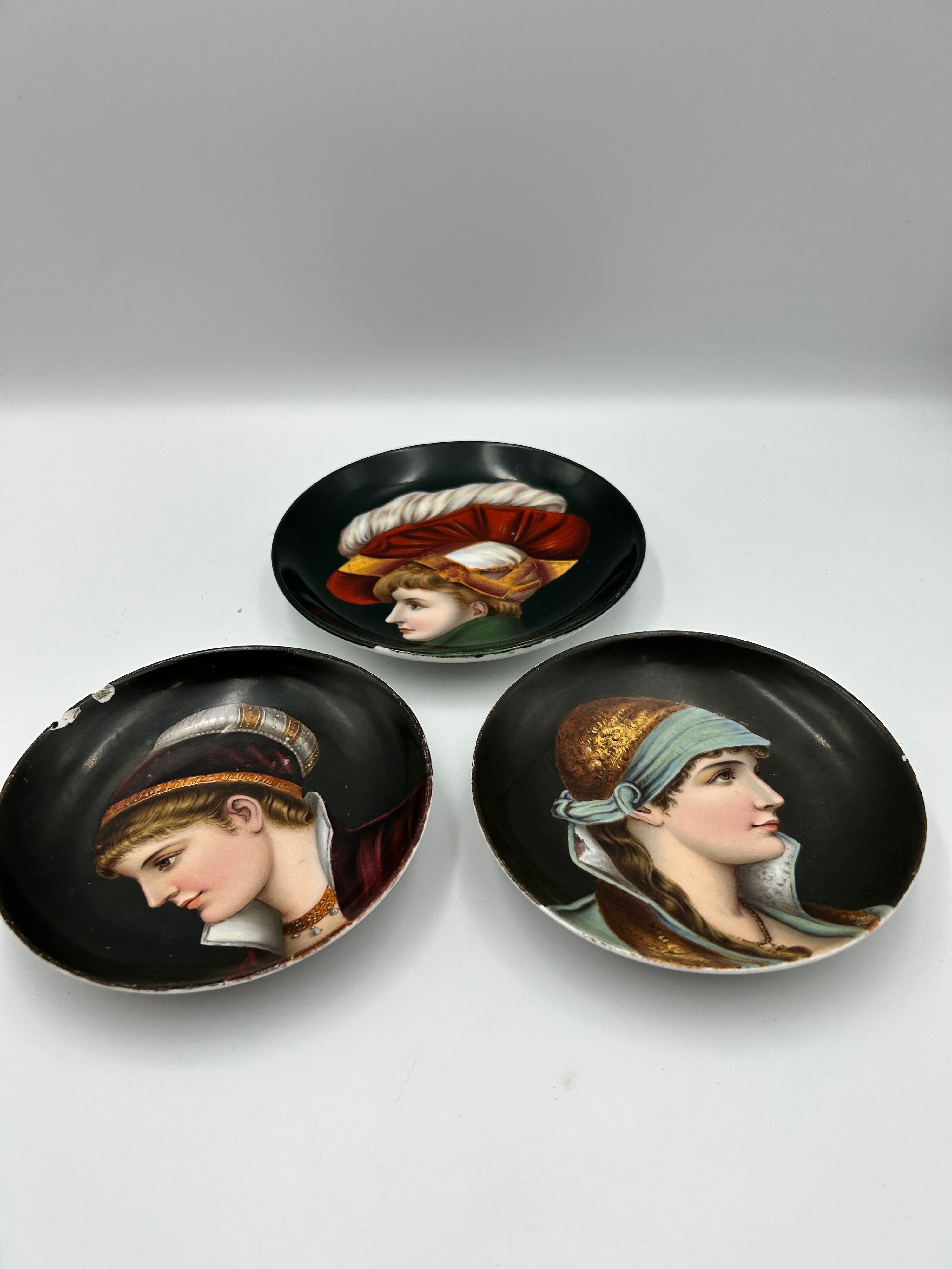 Late 19th Century? Porcelain Portrait Cabinet Plates
